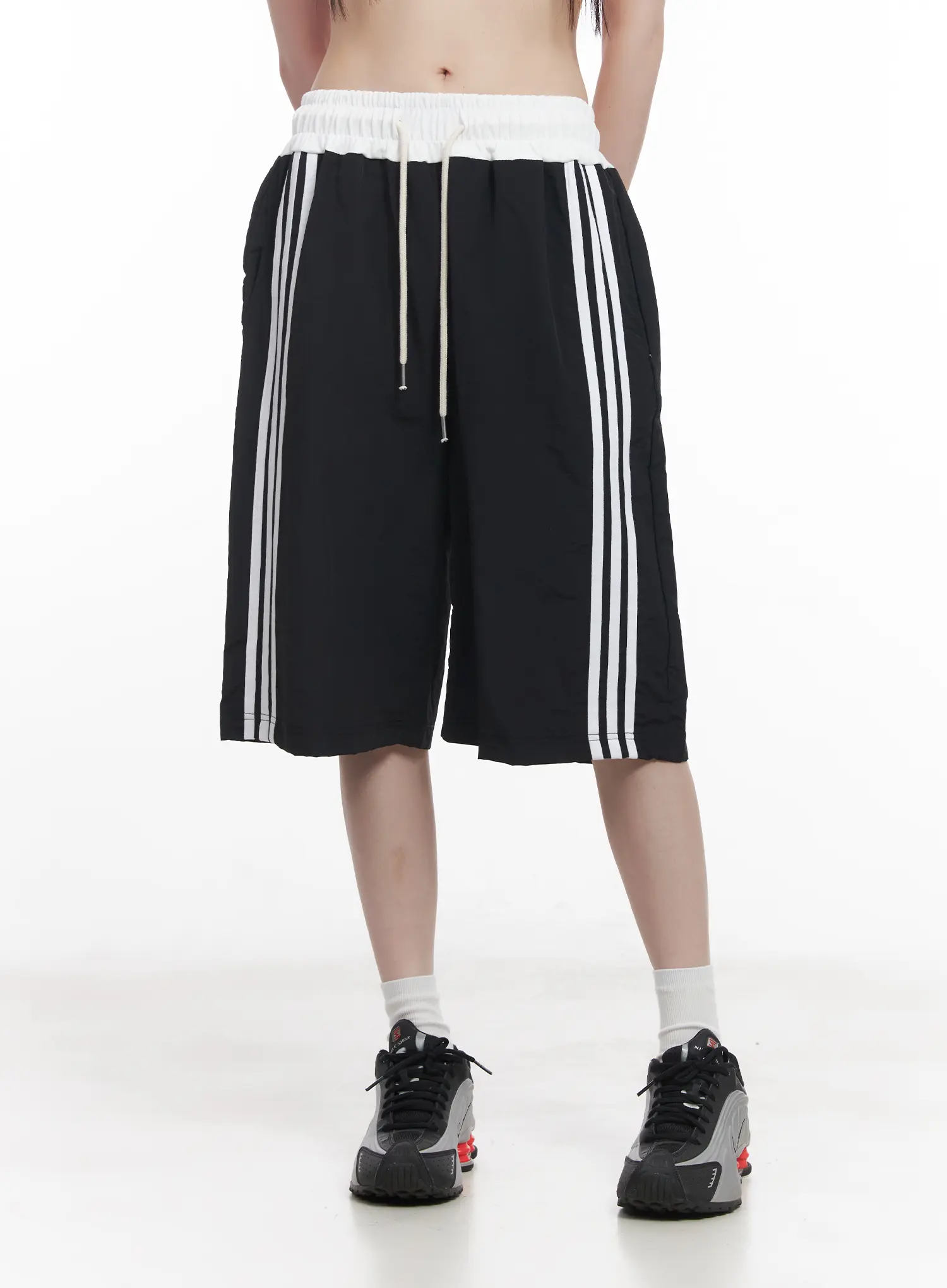 Striped Bermuda Sweat Shorts CU518 - Image 2