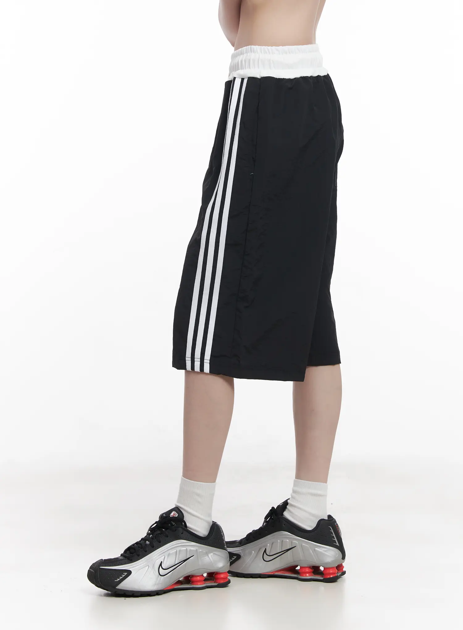 Striped Bermuda Sweat Shorts CU518 - Image 3