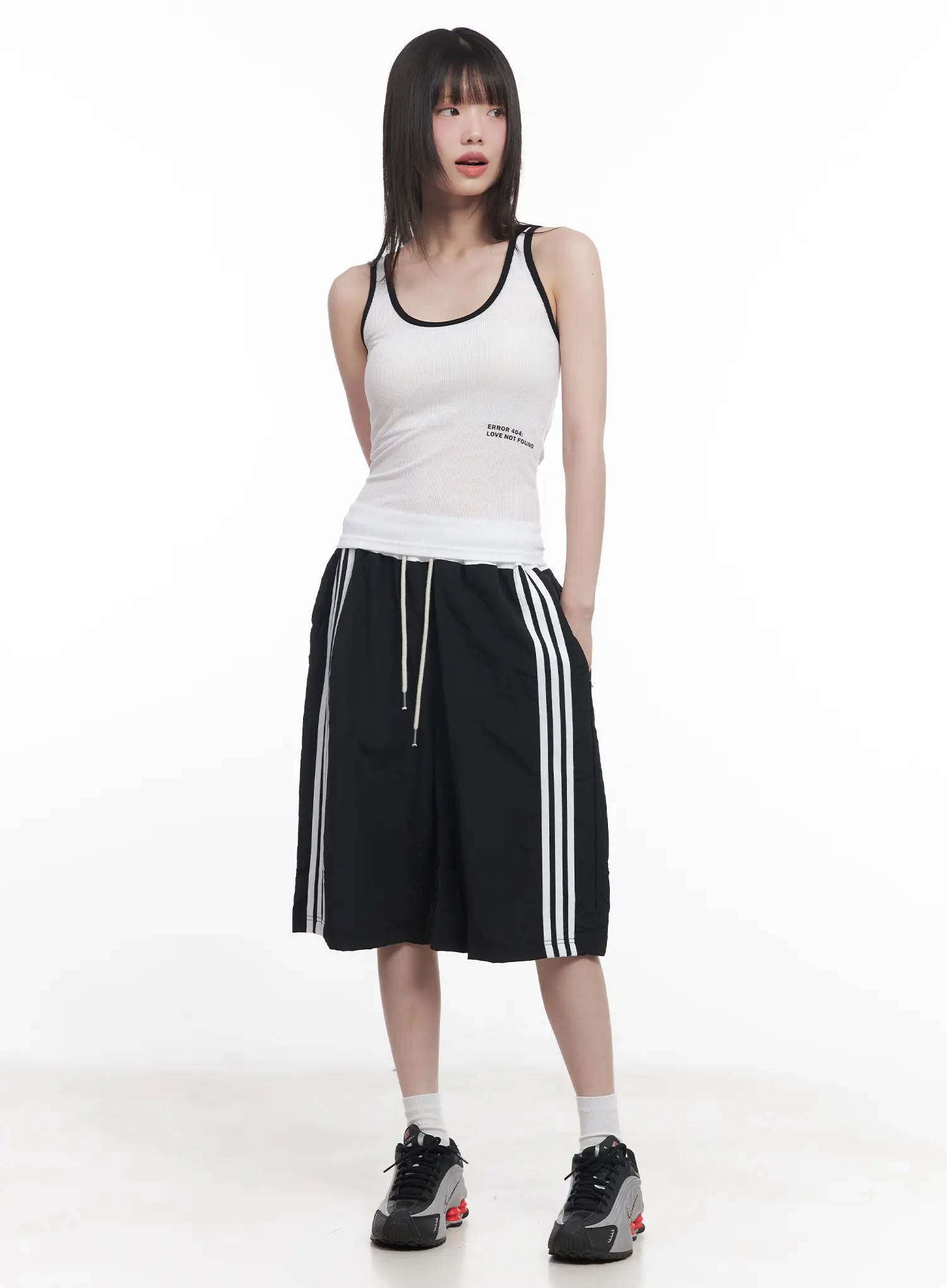 Striped Bermuda Sweat Shorts CU518 - Image 6