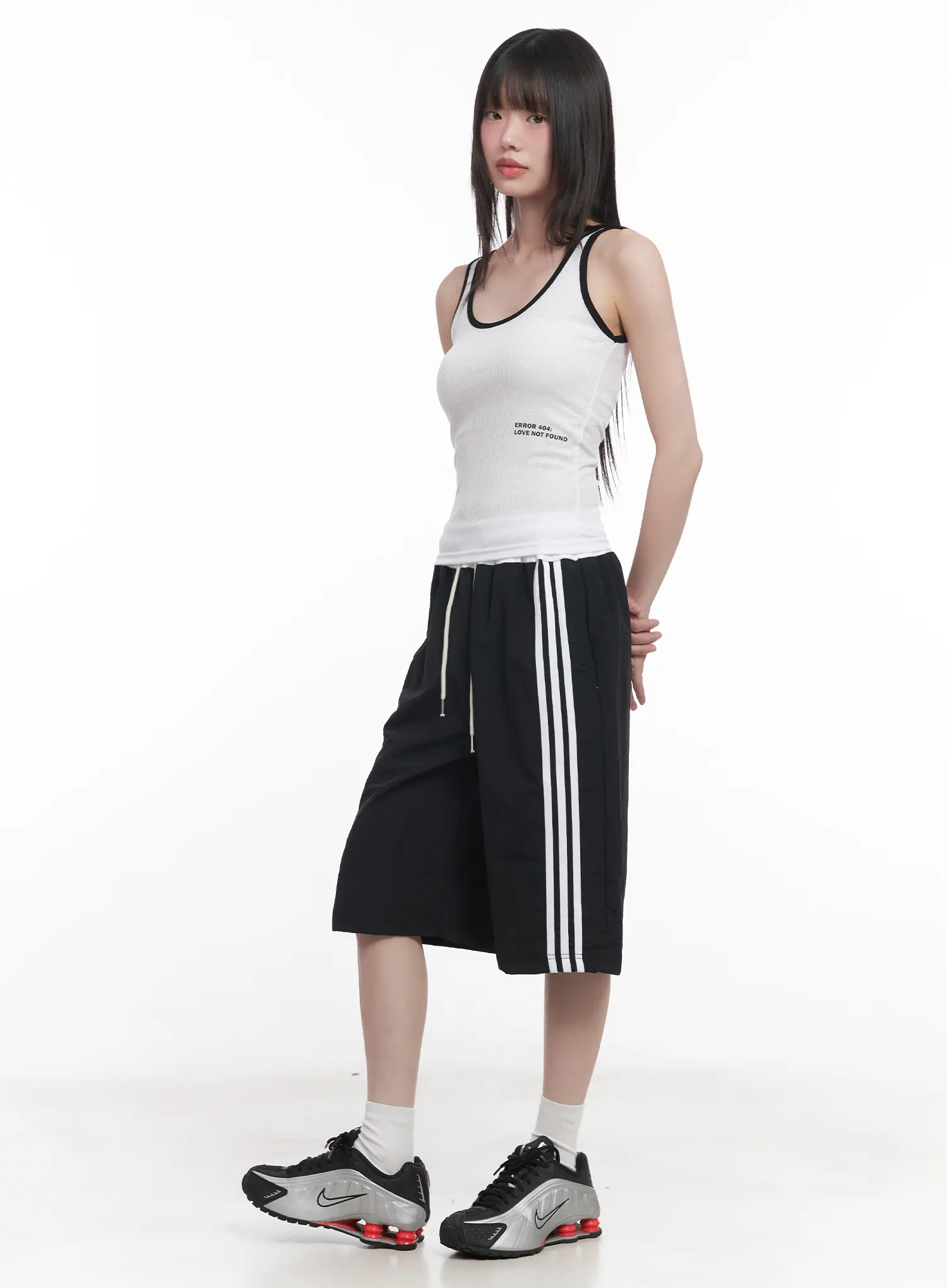 Striped Bermuda Sweat Shorts CU518 - Image 7