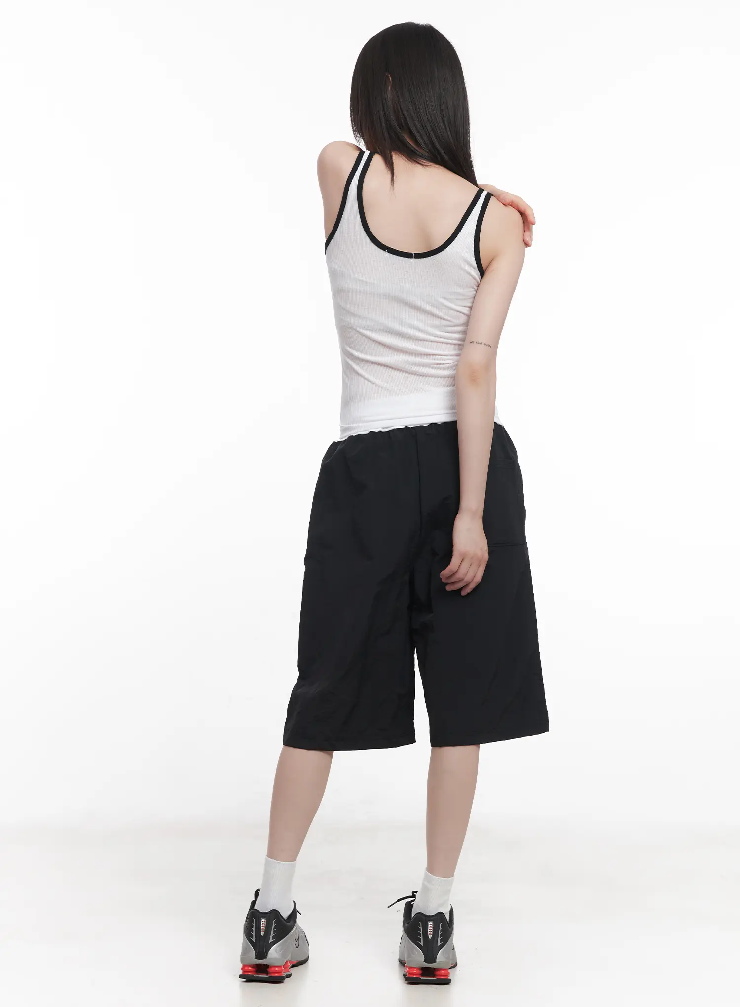 Striped Bermuda Sweat Shorts CU518 - Image 8