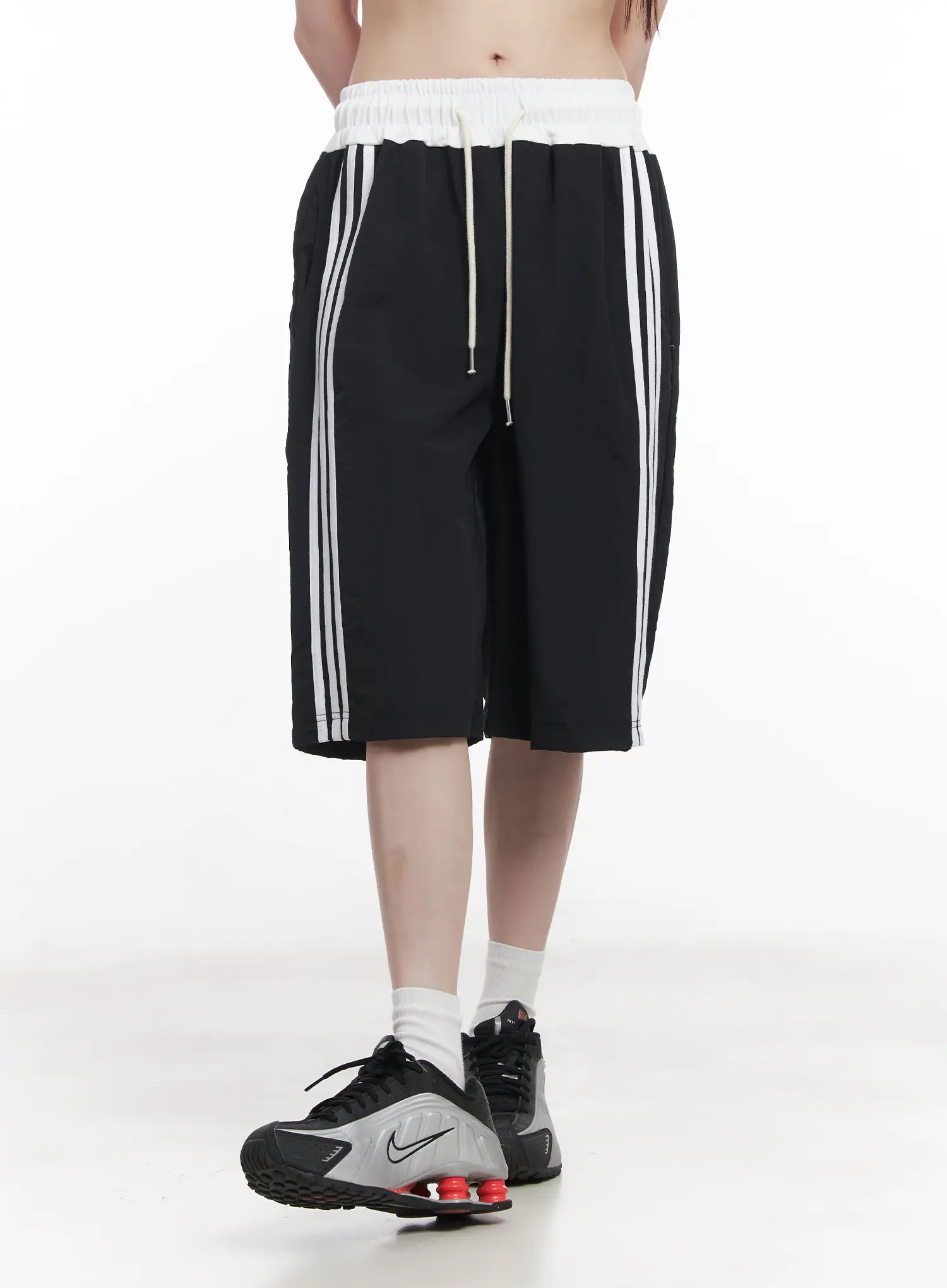 Striped Bermuda Sweat Shorts CU518 - Image 9