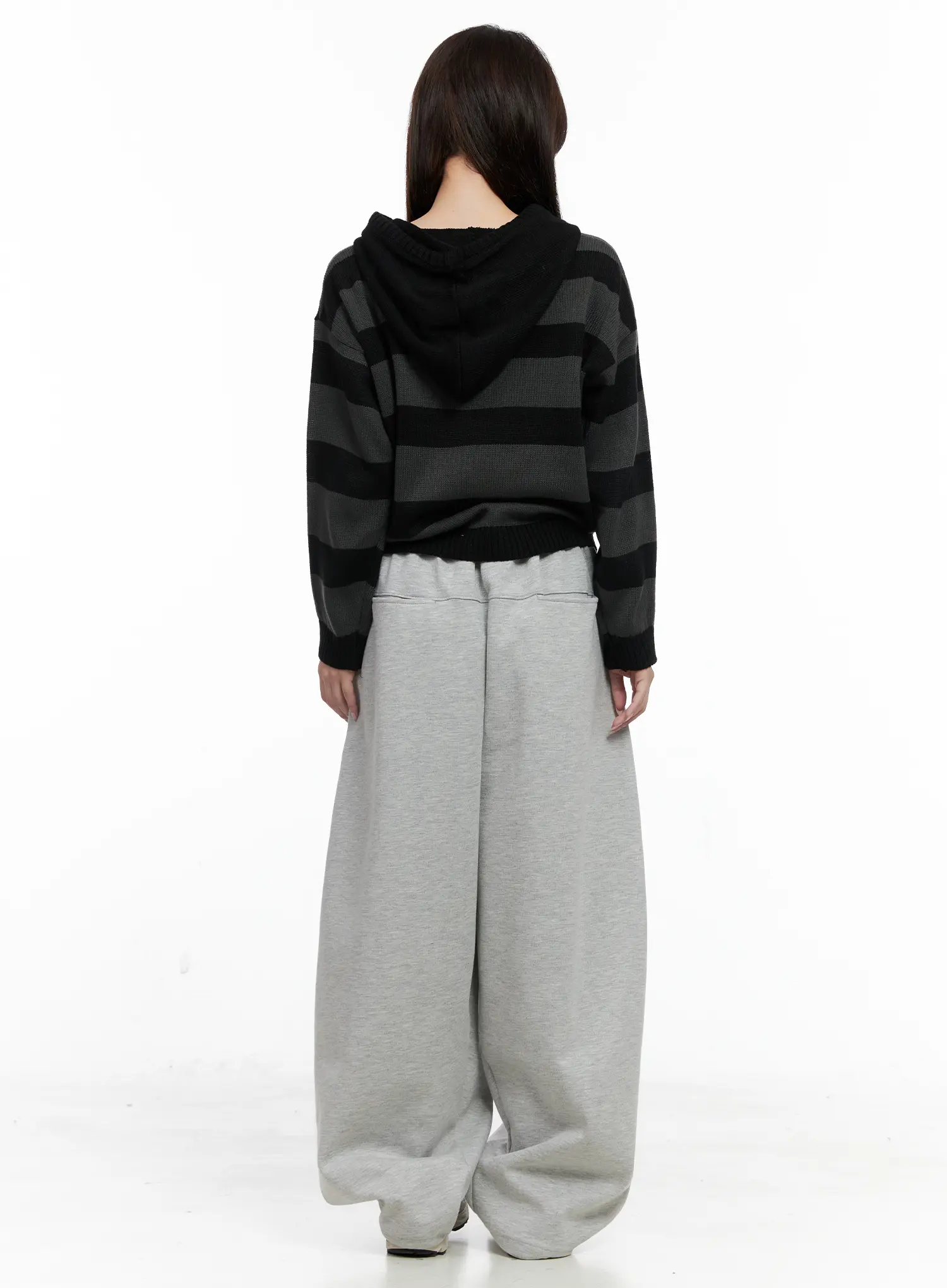 Striped Half-ButtonSweater Hoodie CO521 - Image 5