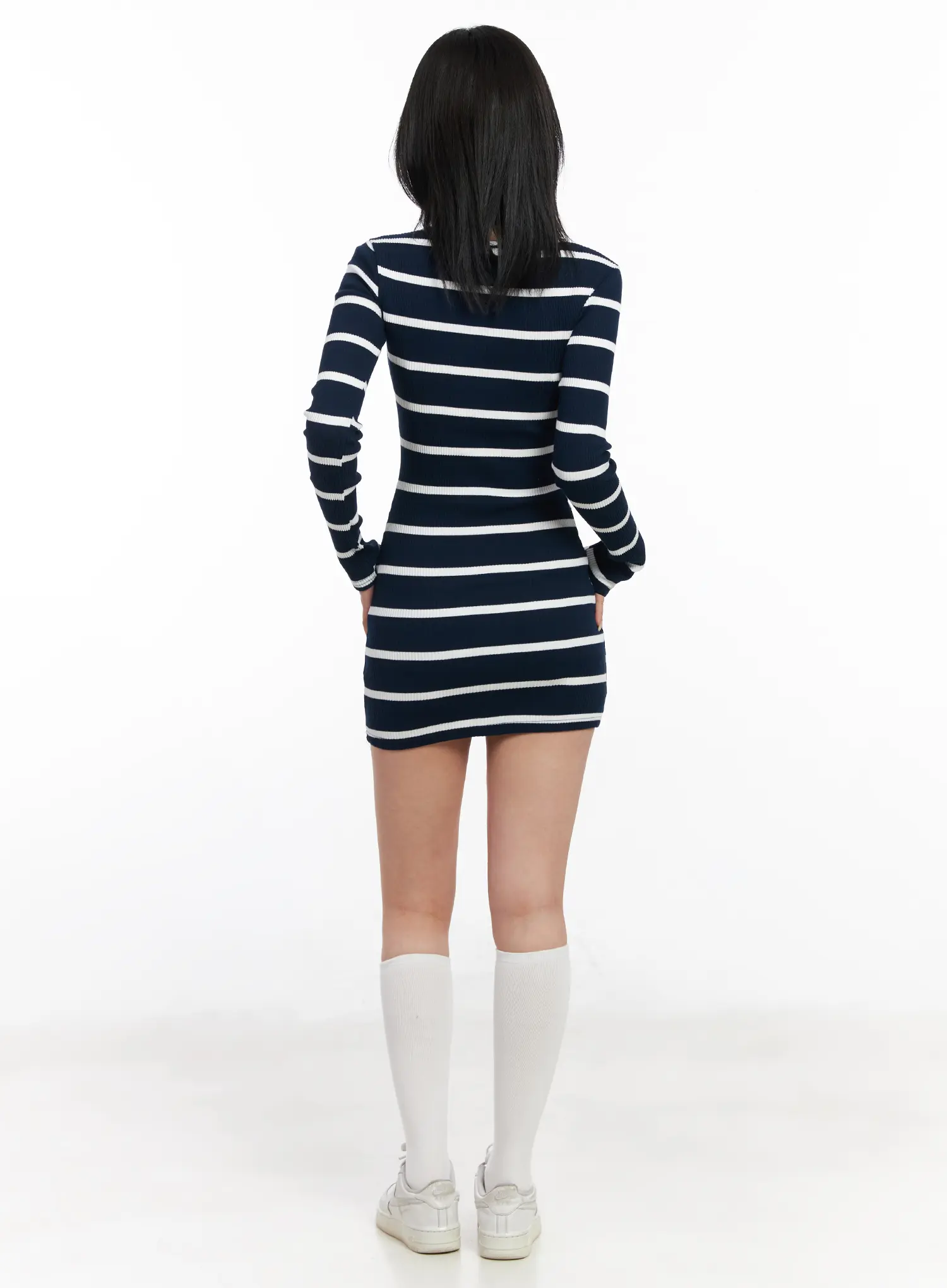 Striped Knit Mini Dress CF526 - Image 8