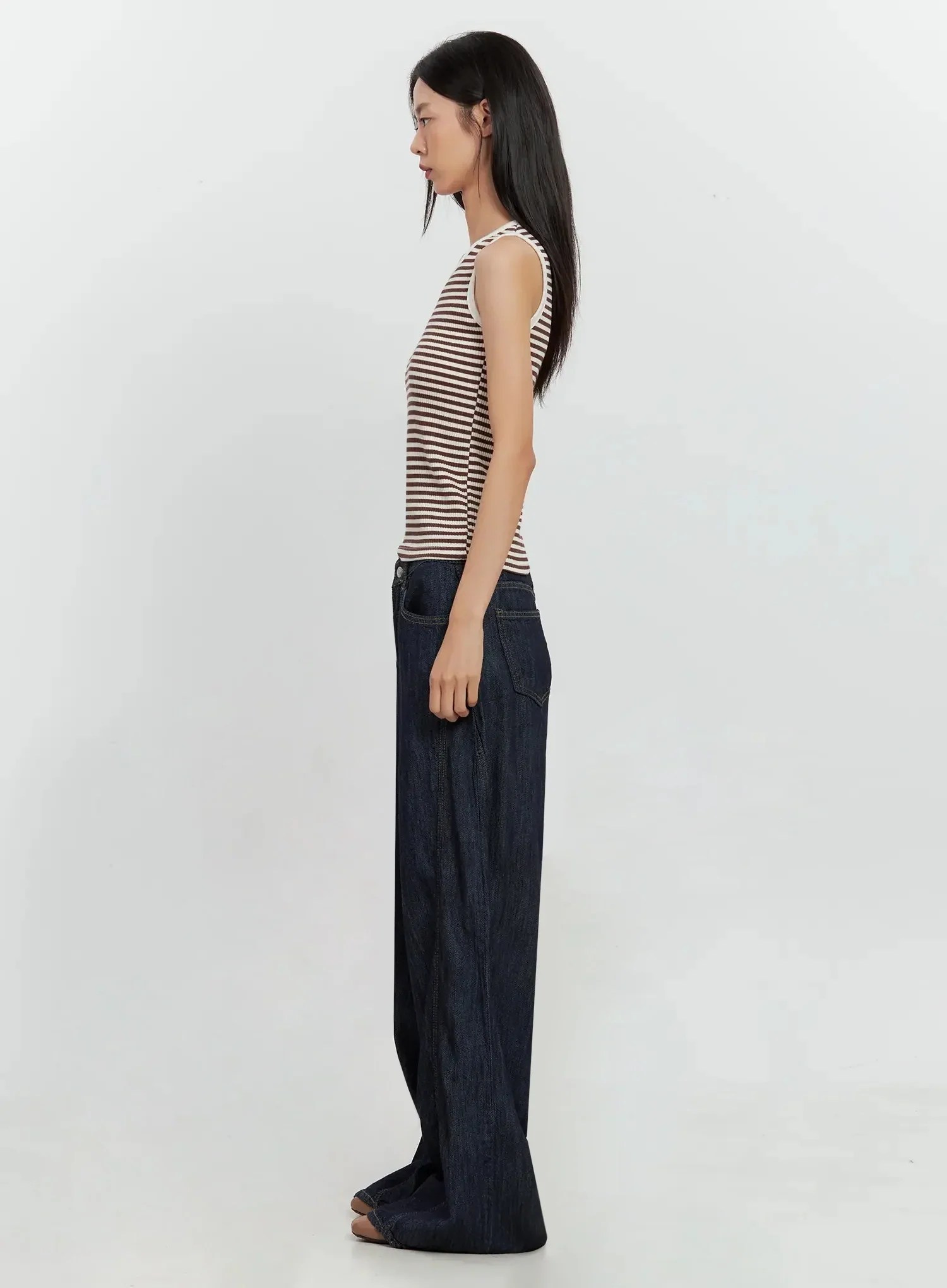 Striped Knit Tank Top IL528 - Image 6
