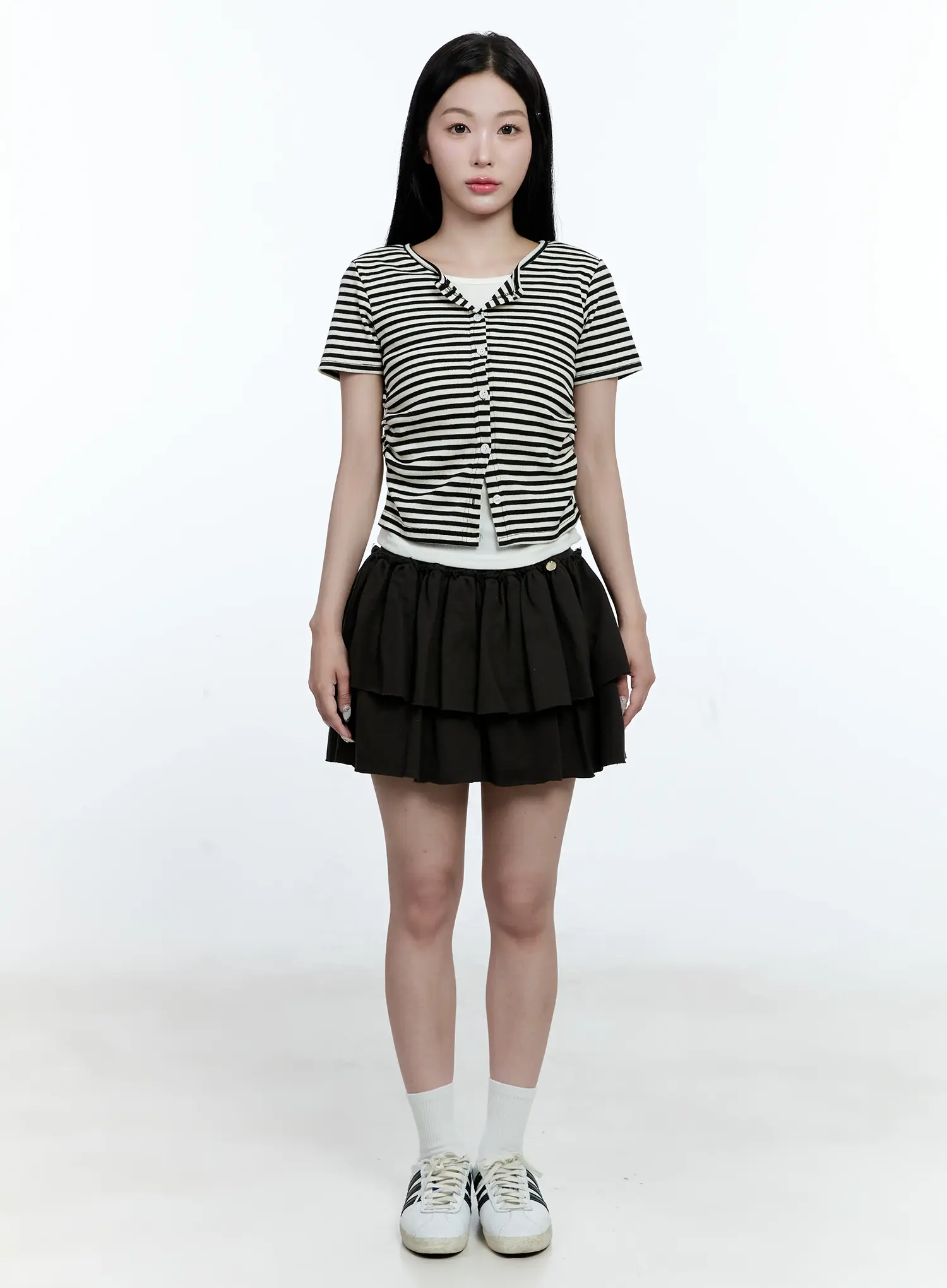 Striped Layered Cardigan CG513 - Image 2