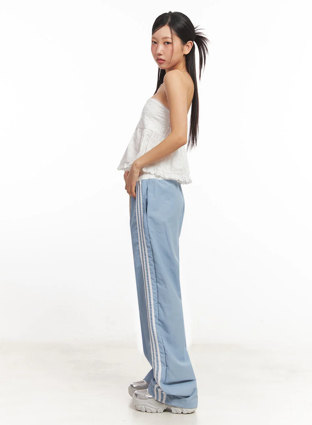 Striped Nylon Track Pants IA525 - Image 7