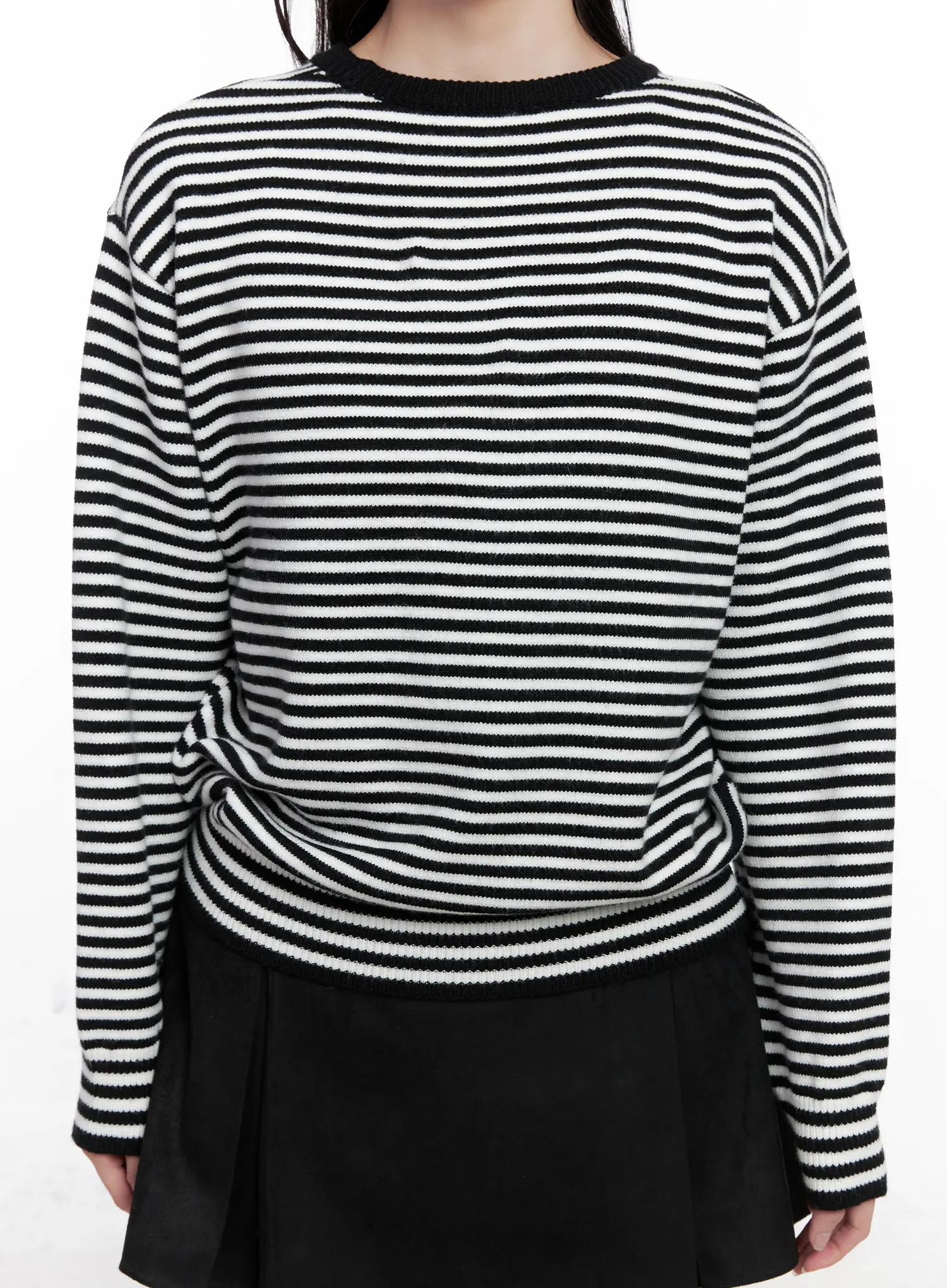 Striped Round Neck Knit Sweater CO524 - Image 7