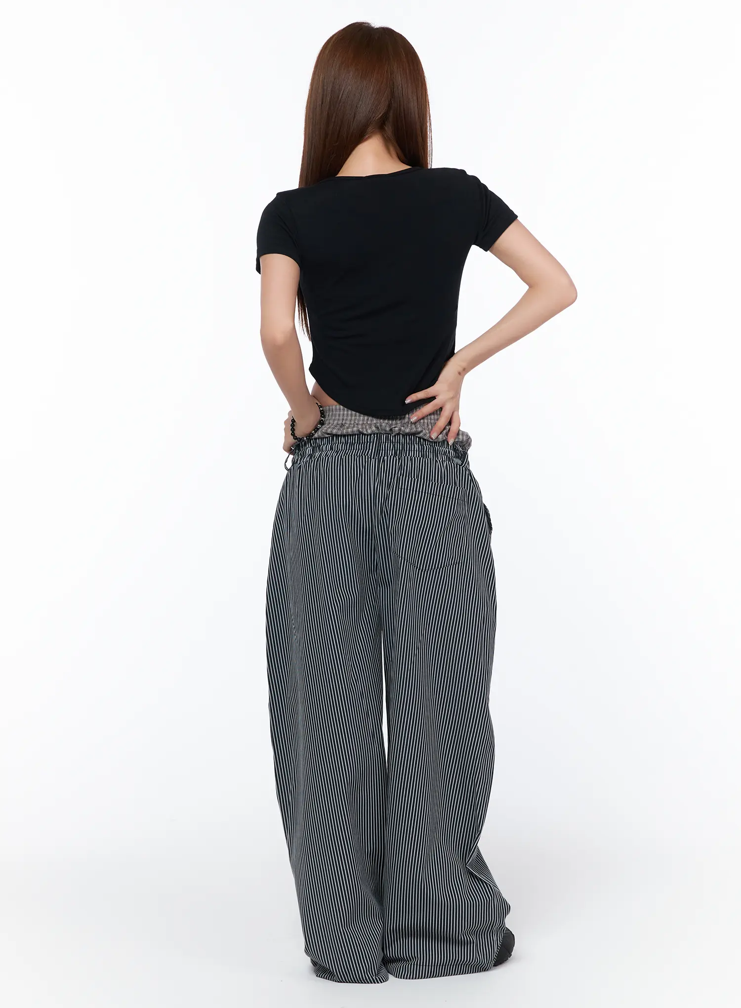 Striped Sagging Wide Pants CA514 - Image 6