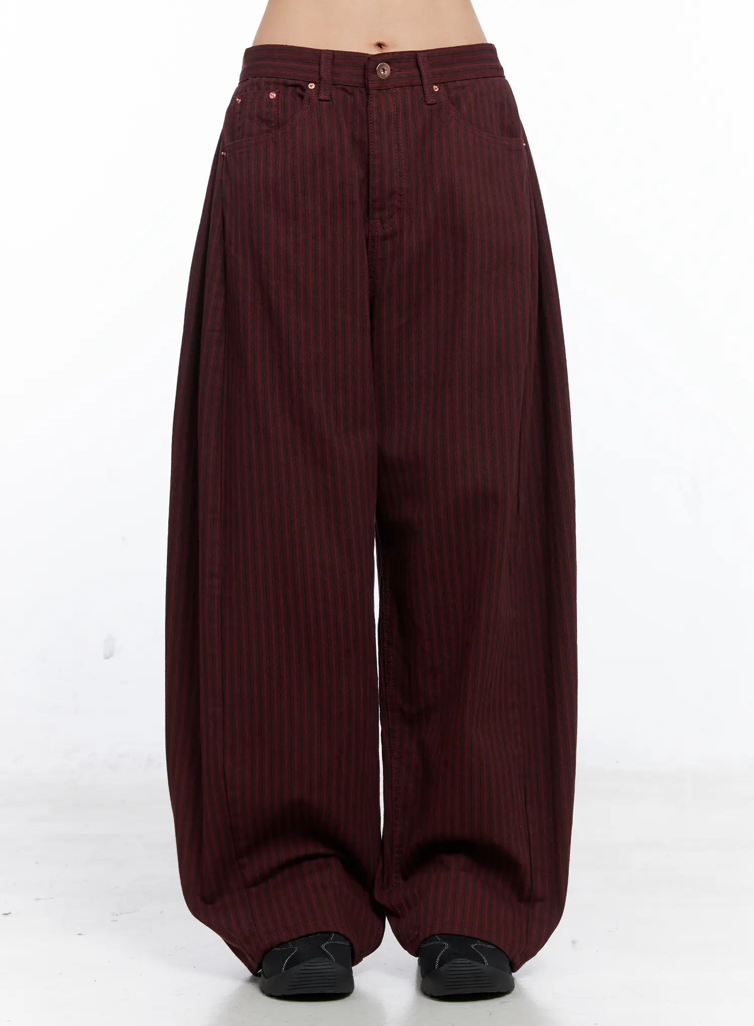Striped Side Pintuck Wide Pants CO507 - Image 2