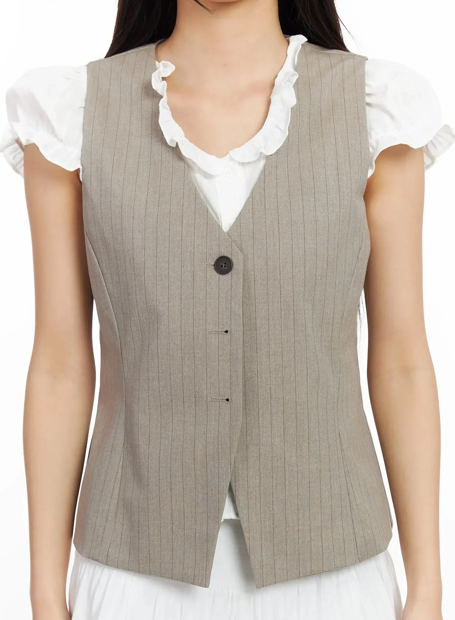 Striped Sleeveless Vest IM530 - Image 4