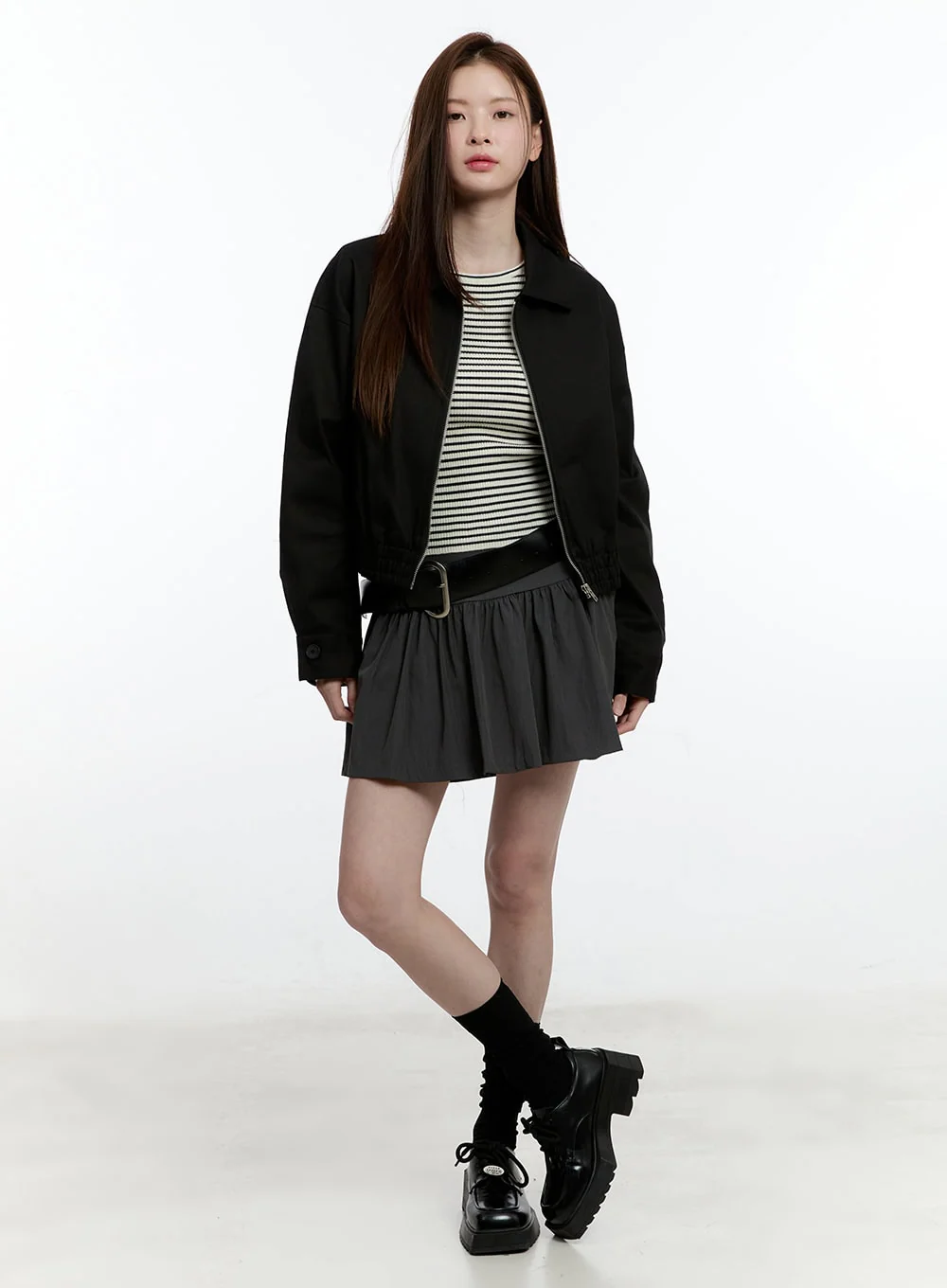 Striped Slim-Fit Long Sleeve Top CM521 - Image 5