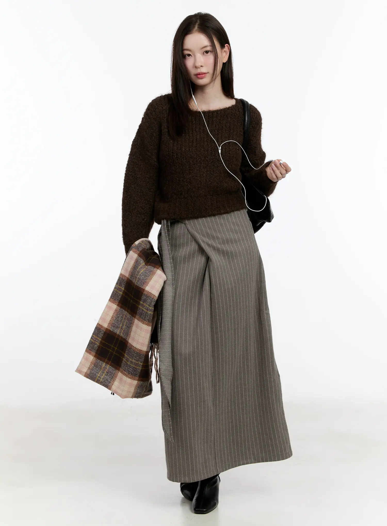 Striped Wrap Skirt ID511