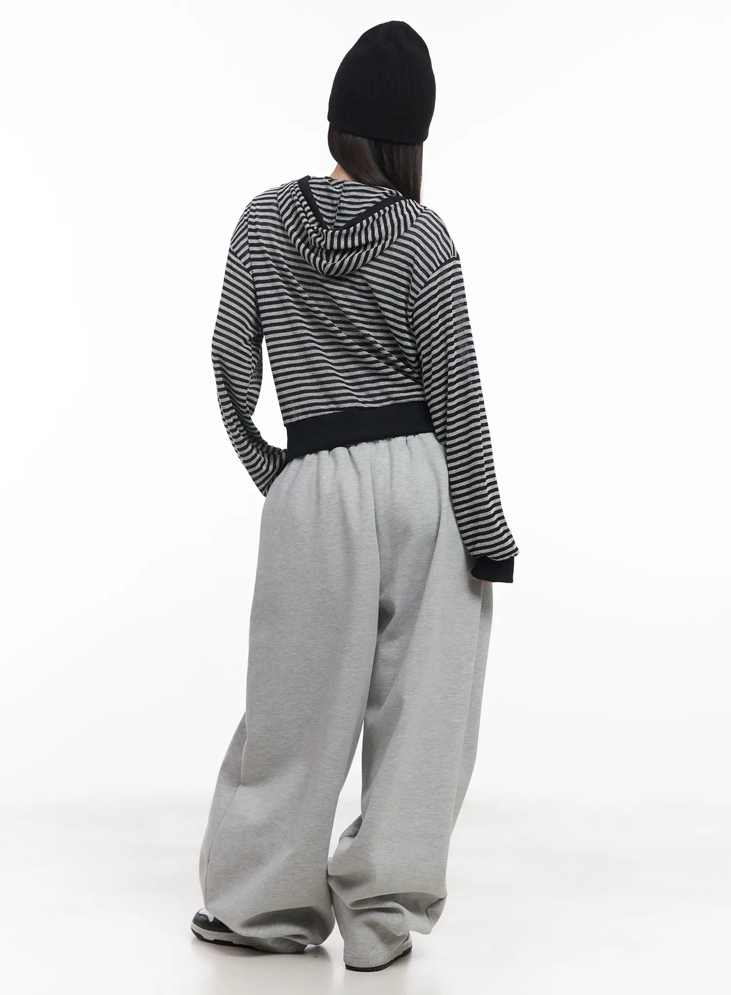 Striped Zip-Up Hoodie CU517 - Image 4