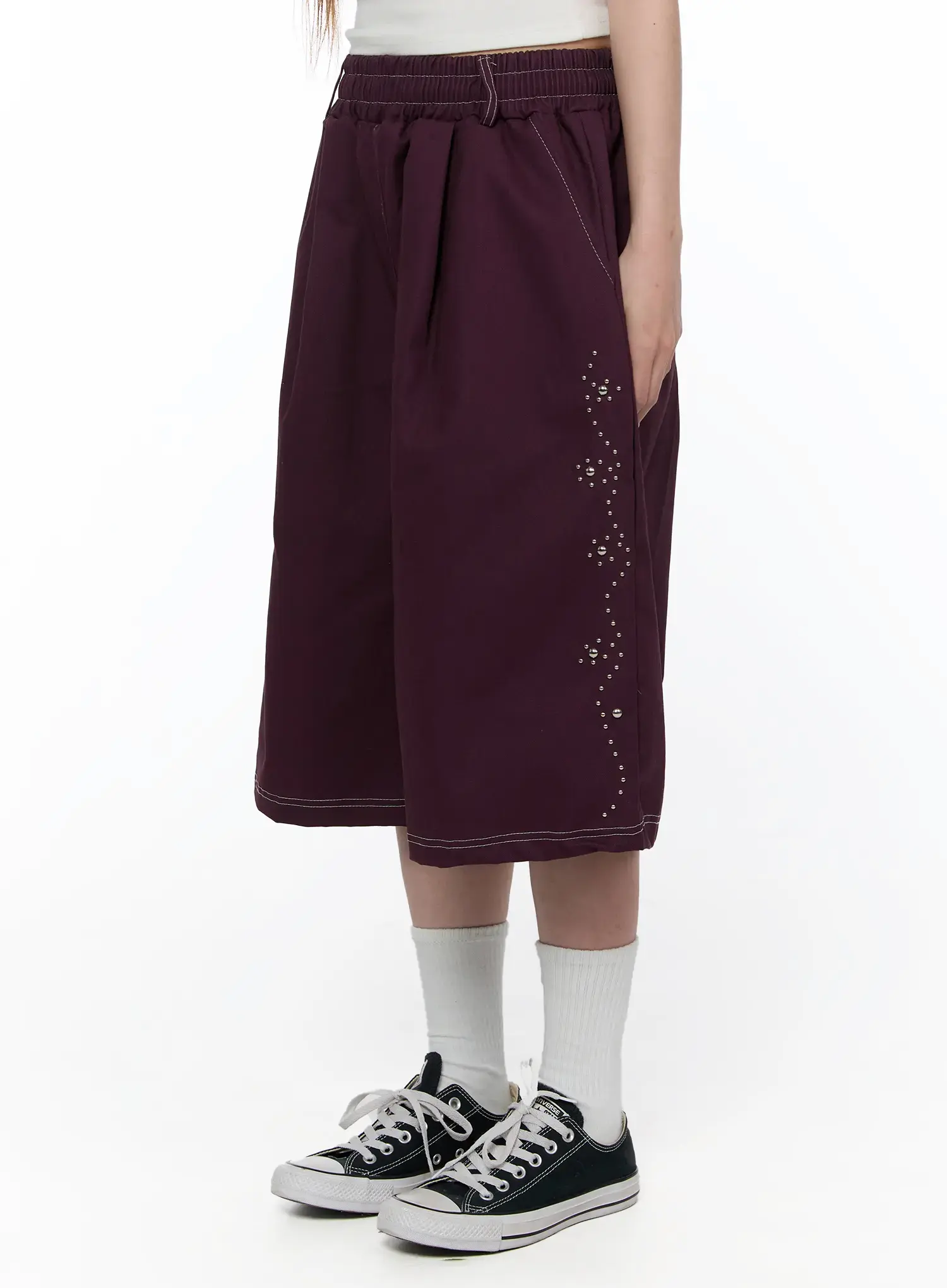Studded Bermuda Shorts CA522