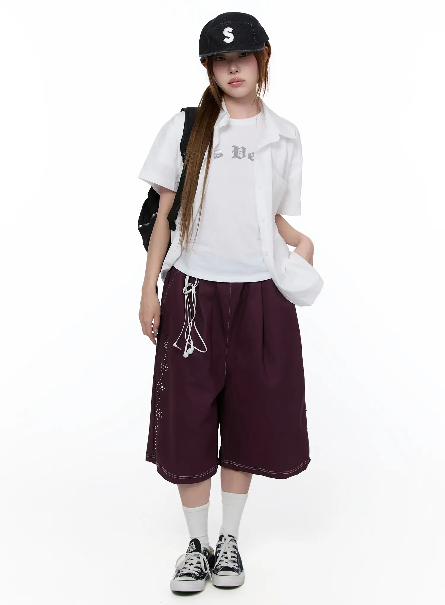 Studded Bermuda Shorts CA522 - Image 2