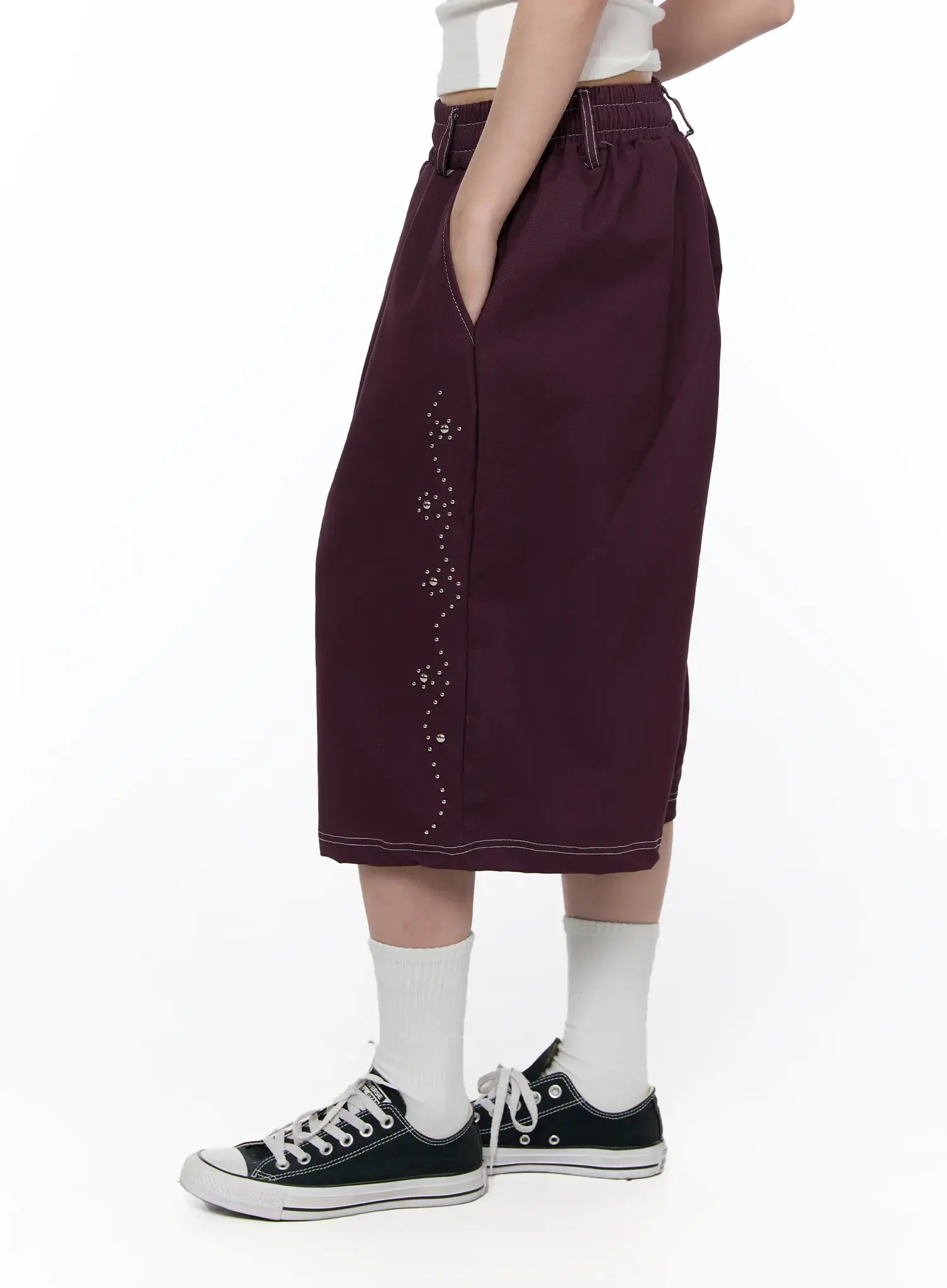 Studded Bermuda Shorts CA522 - Image 4