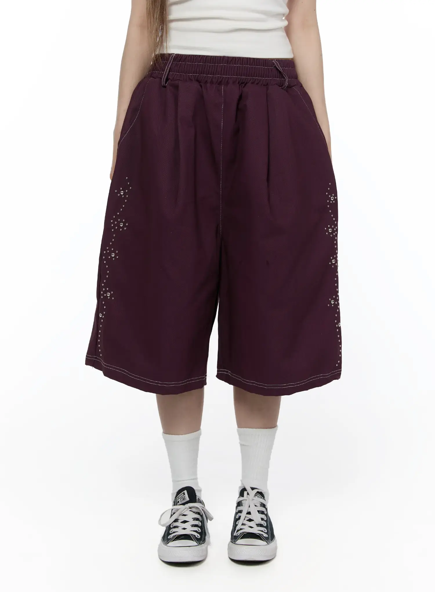 Studded Bermuda Shorts CA522 - Image 8