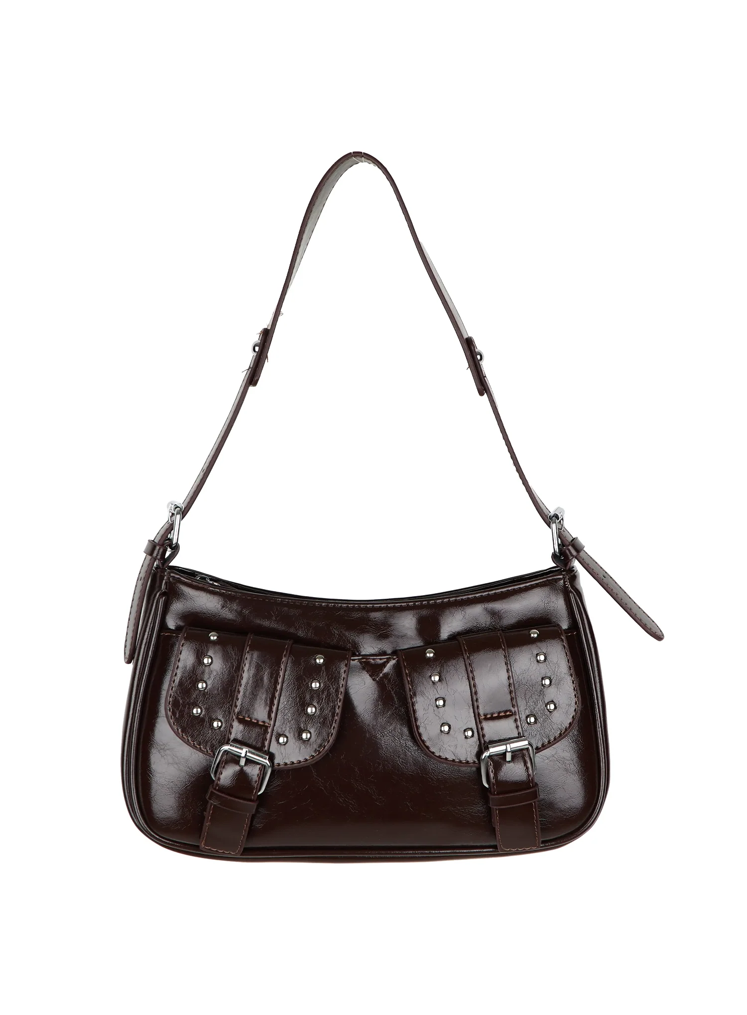Studded Buckle Double Pocket Purse IY511 - Image 11
