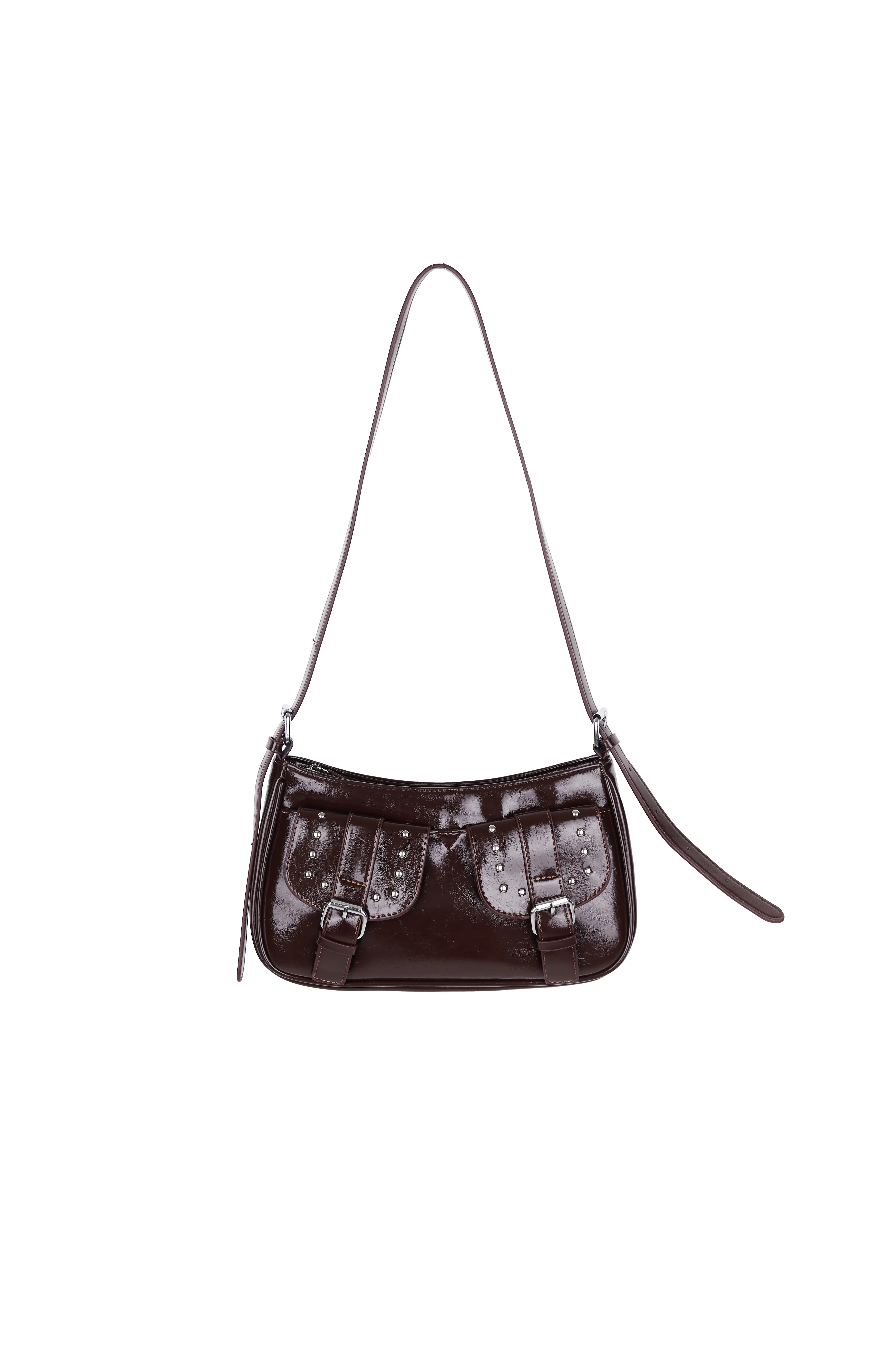 Studded Buckle Double Pocket Purse IY511 - Image 12