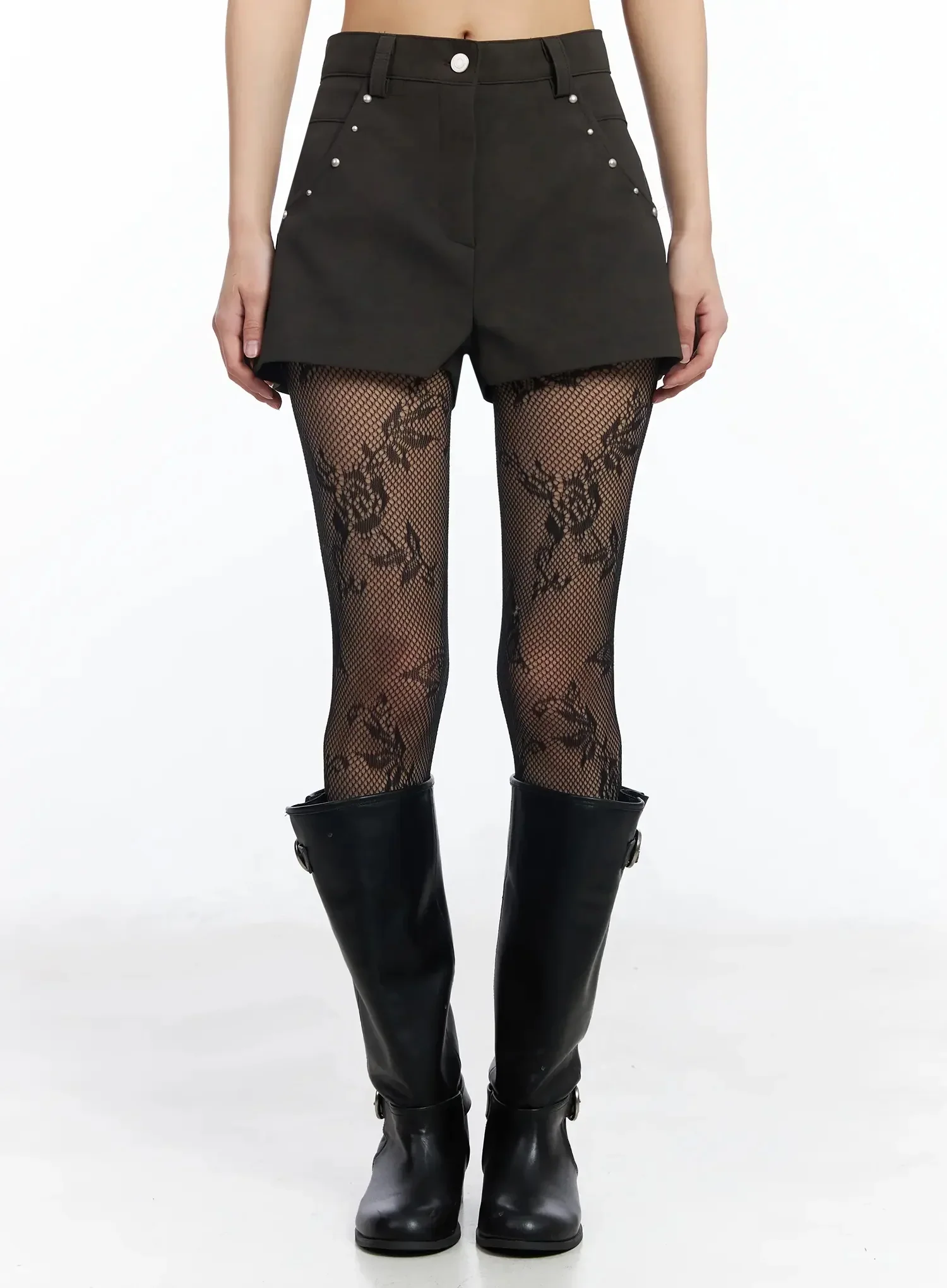 Studded Leather Shorts IM530 - Image 6