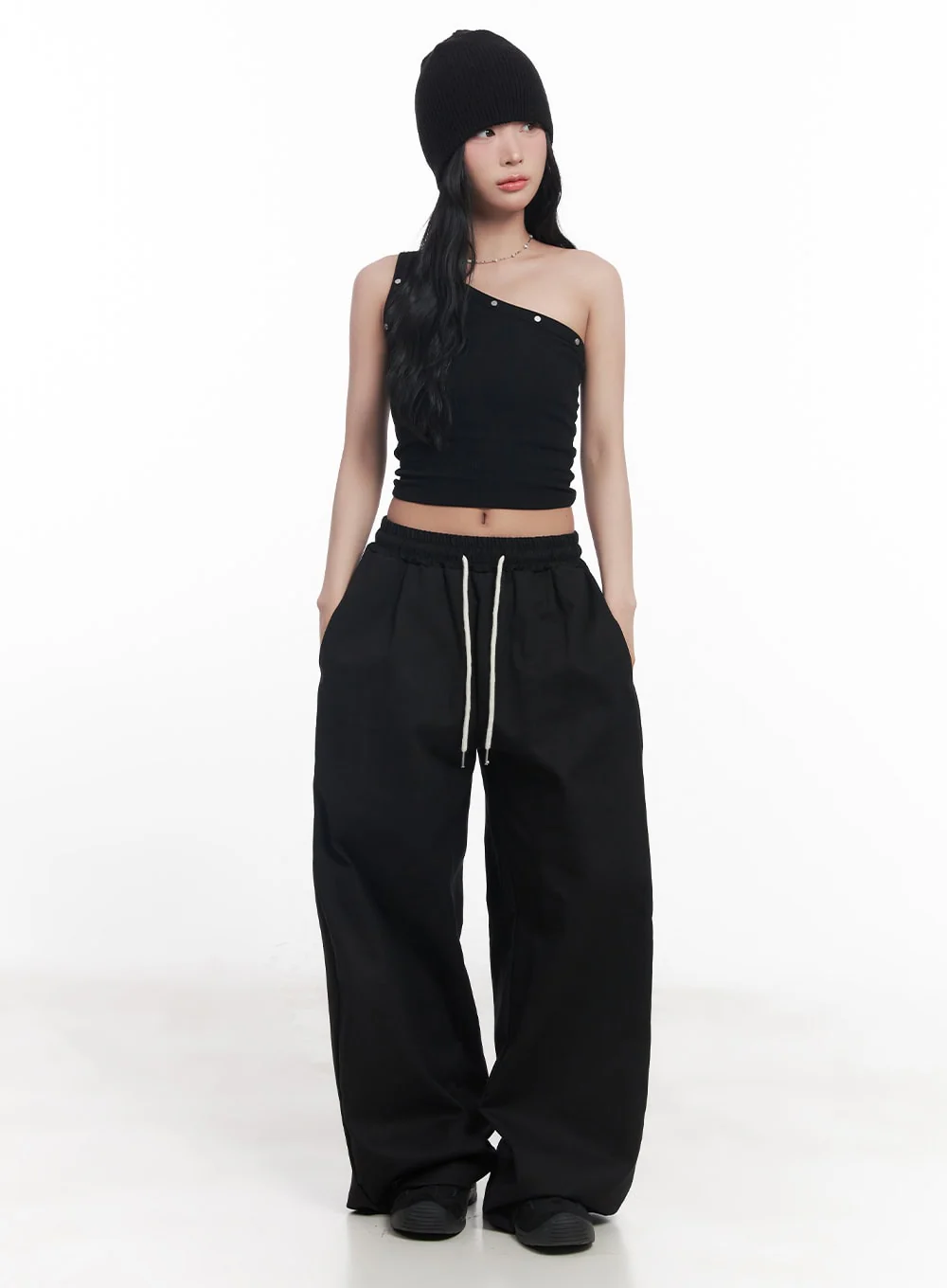Studded One-Shoulder Crop Tank Top CY527 - Image 10