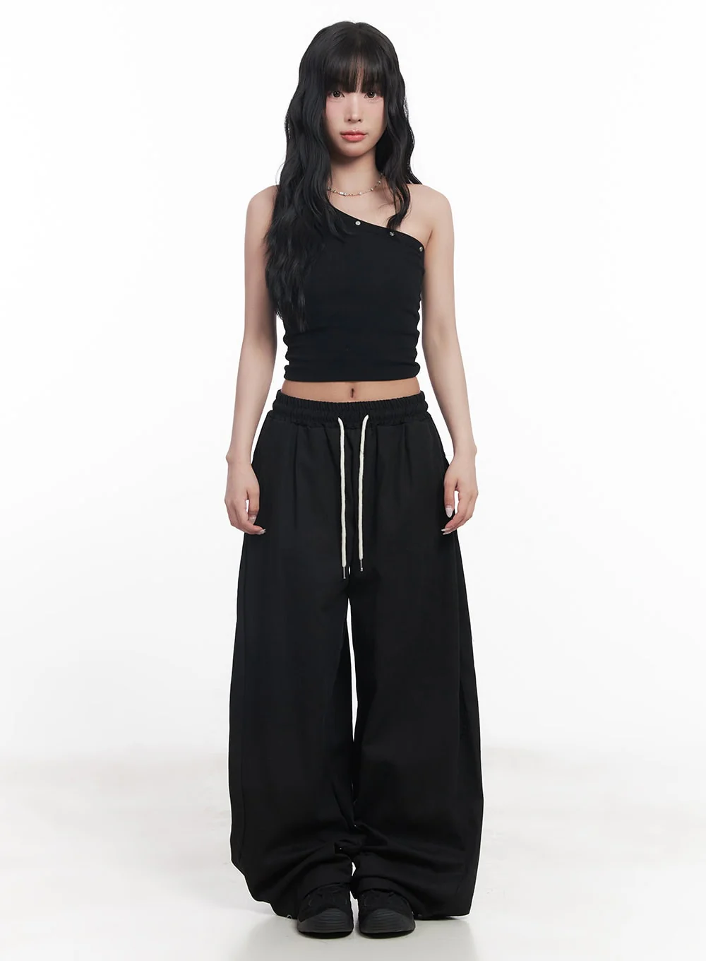 Studded One-Shoulder Crop Tank Top CY527 - Image 3