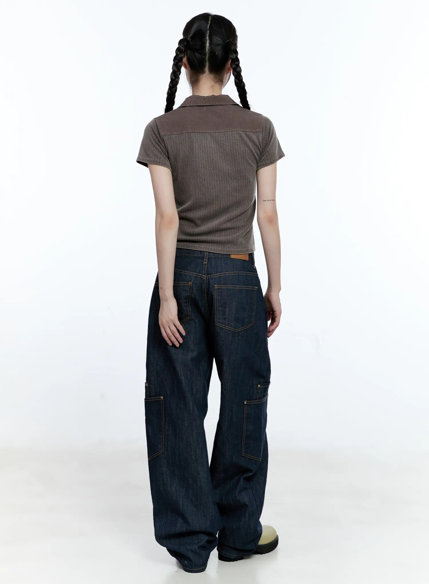 Studded Pocket Collared Tee CG511 - Image 5