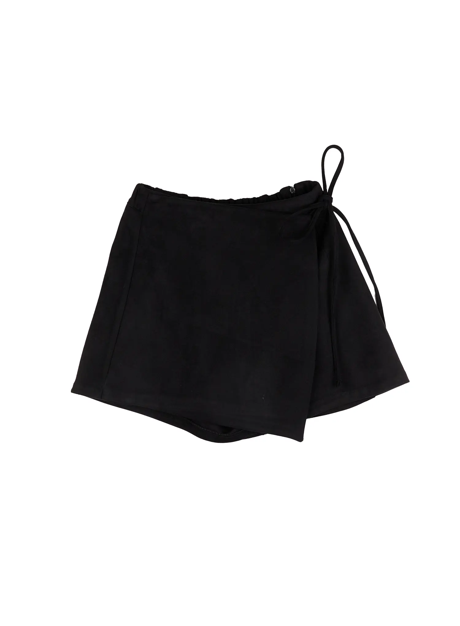 Suede Wrap Mini Skort F502 - Image 11