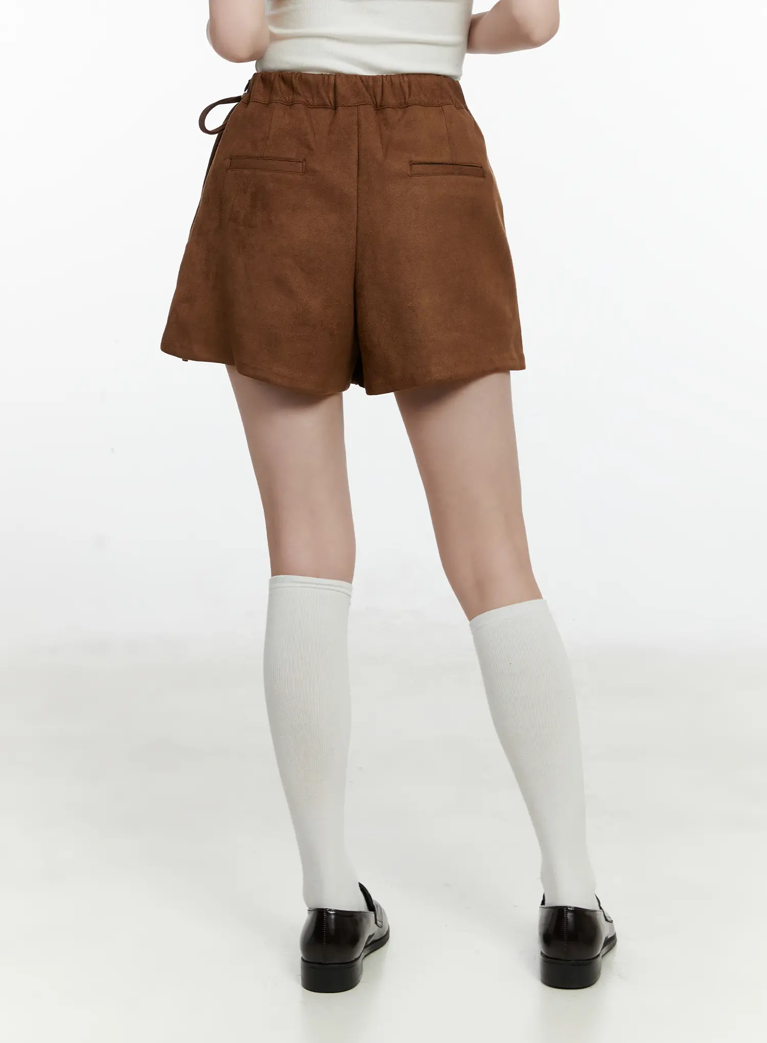 Suede Wrap Mini Skort F502 - Image 7