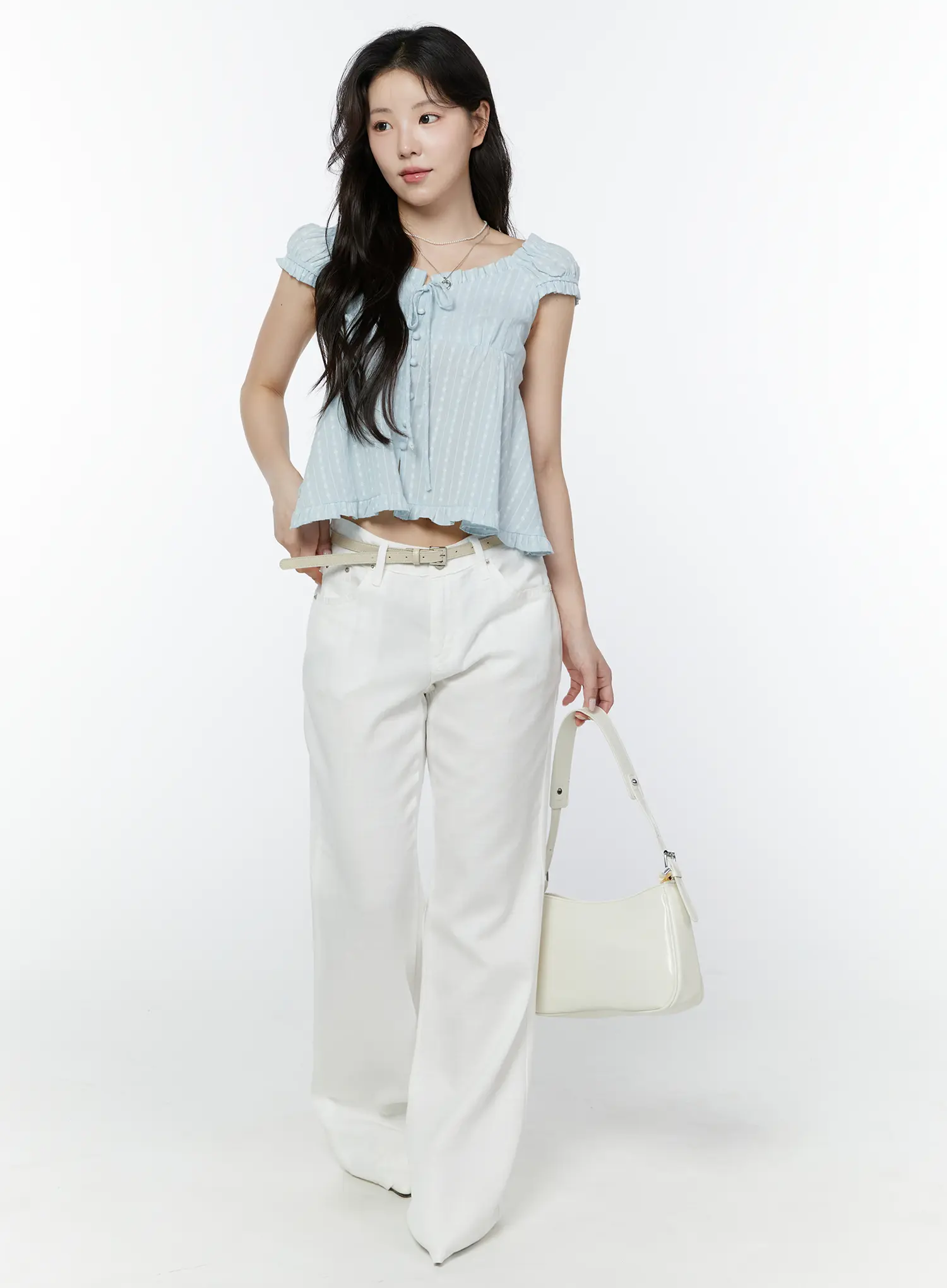 Summer Cotton Bootcut Pants IY507 - Image 2