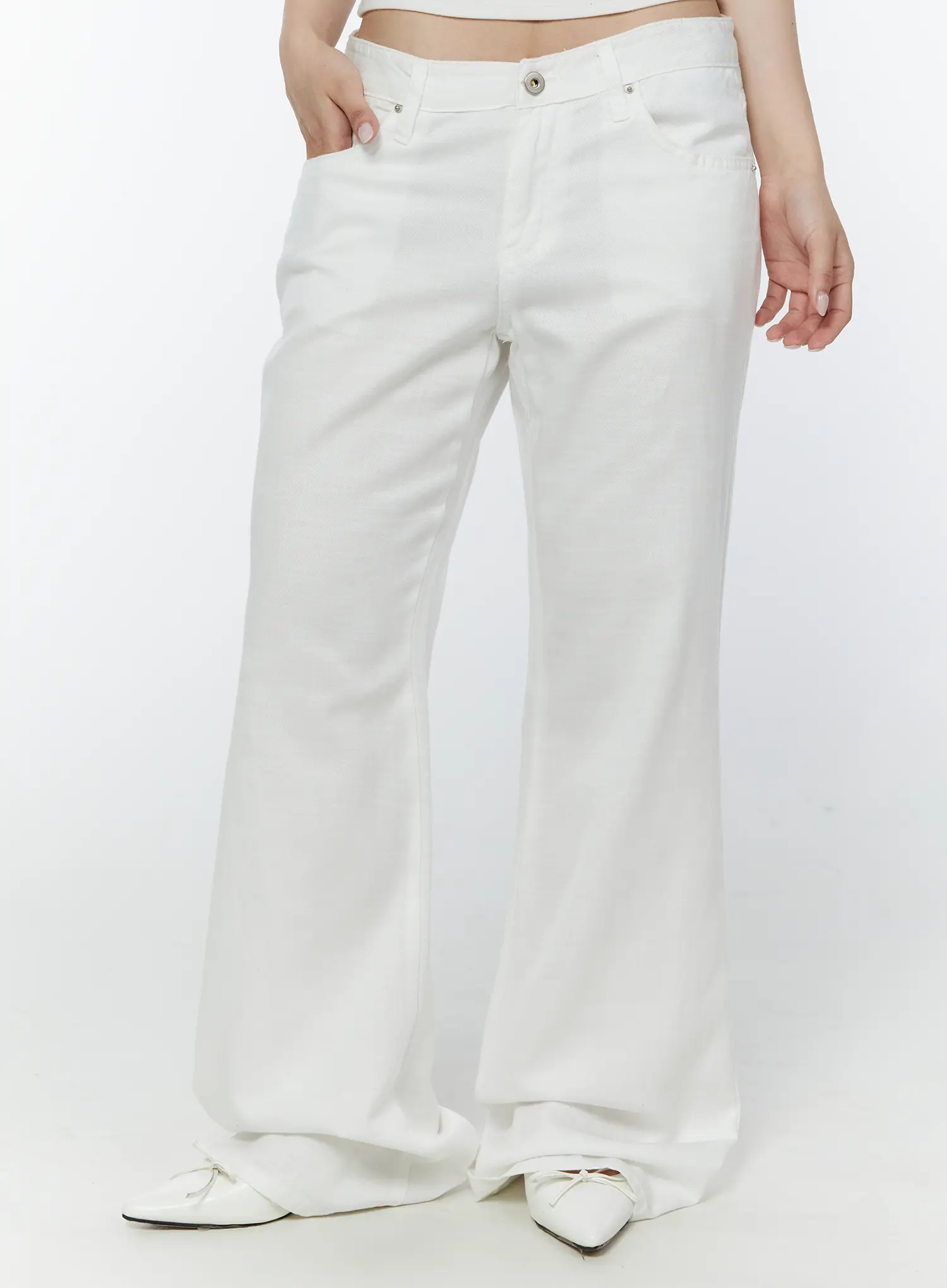 Summer Cotton Bootcut Pants IY507 - Image 3