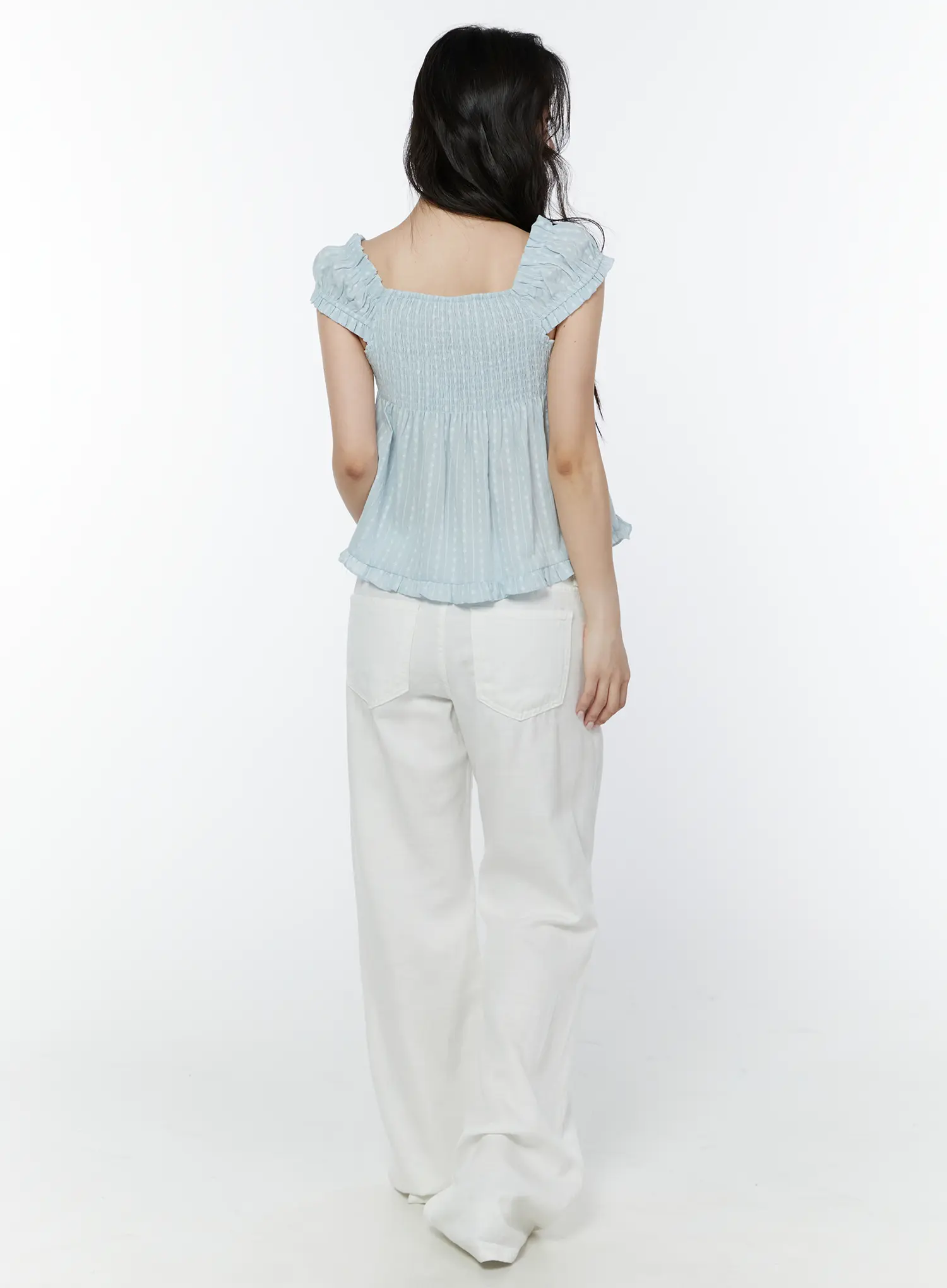 Summer Cotton Bootcut Pants IY507 - Image 8