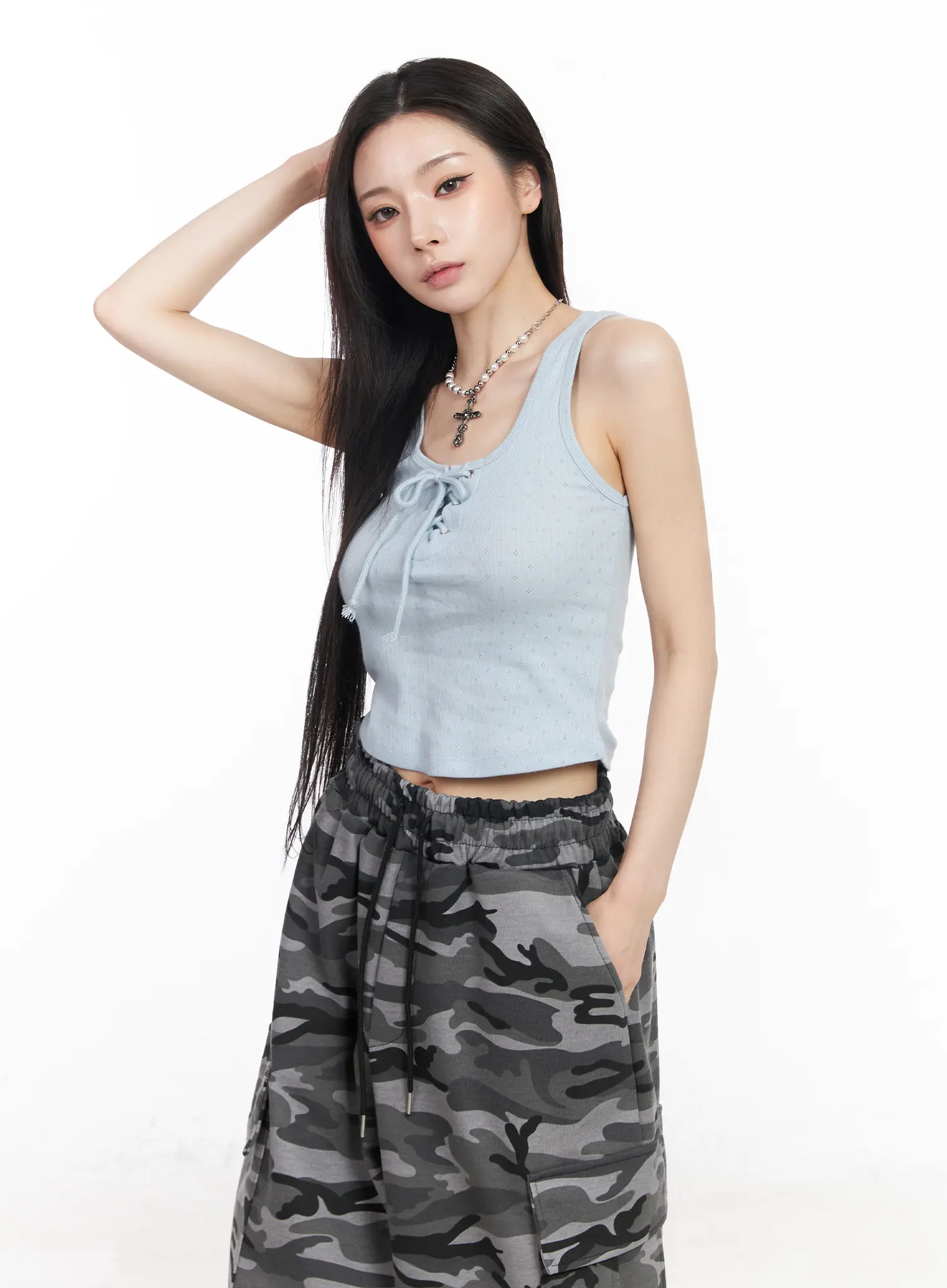 Summer Knit Crop Tank Top CM519 - Image 2