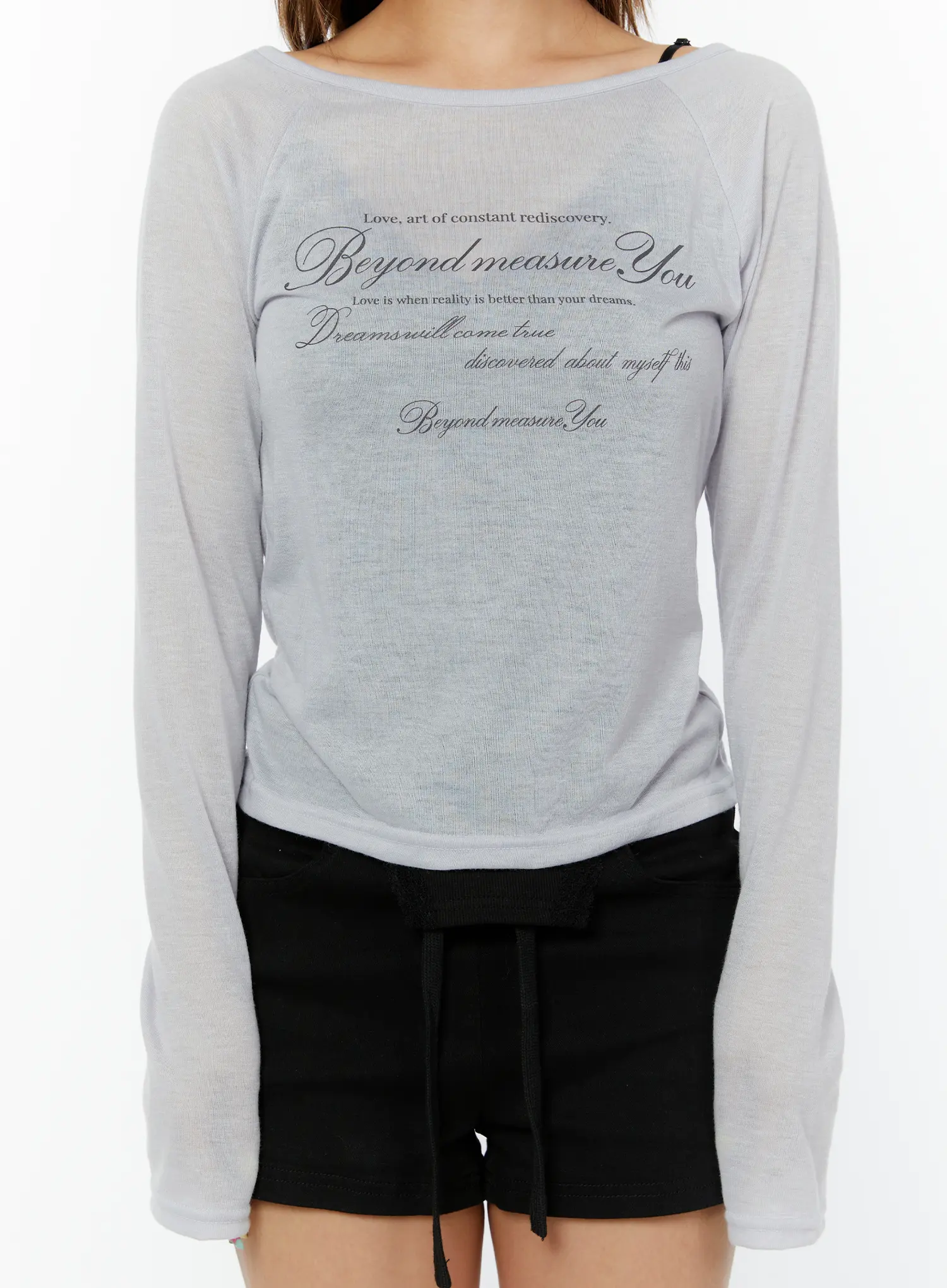 Summer Sheer Graphic Long Sleeve Tee CY521 - Image 4