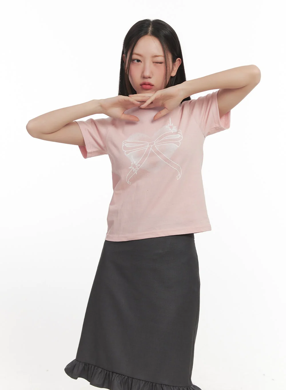 Sweetheart Graphic Crop Tee CF526 - Image 11