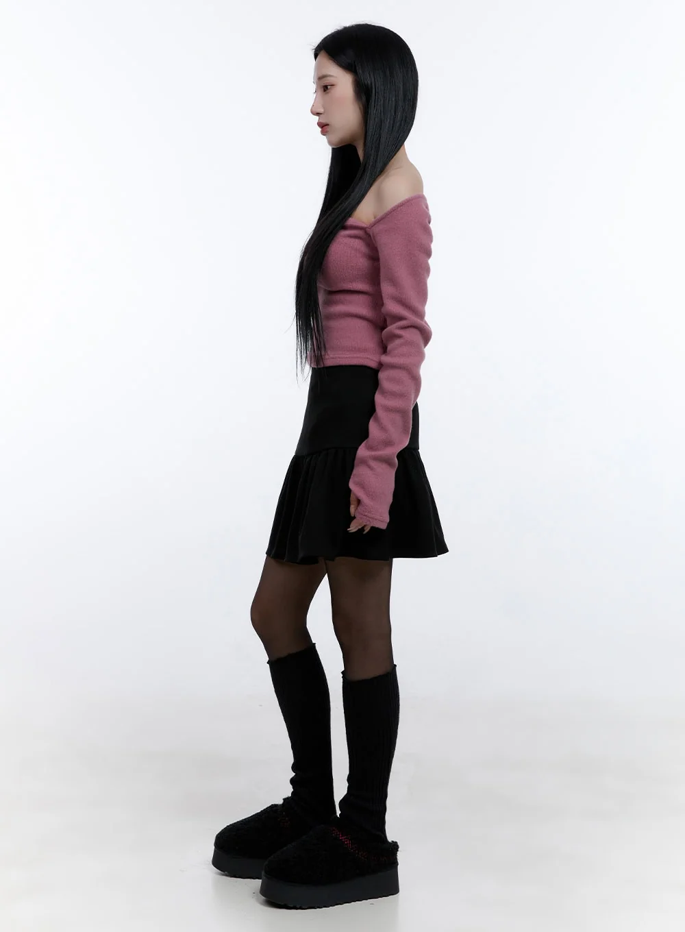 Sweetheart Neck Long Sleeve Top CD419 - Image 4