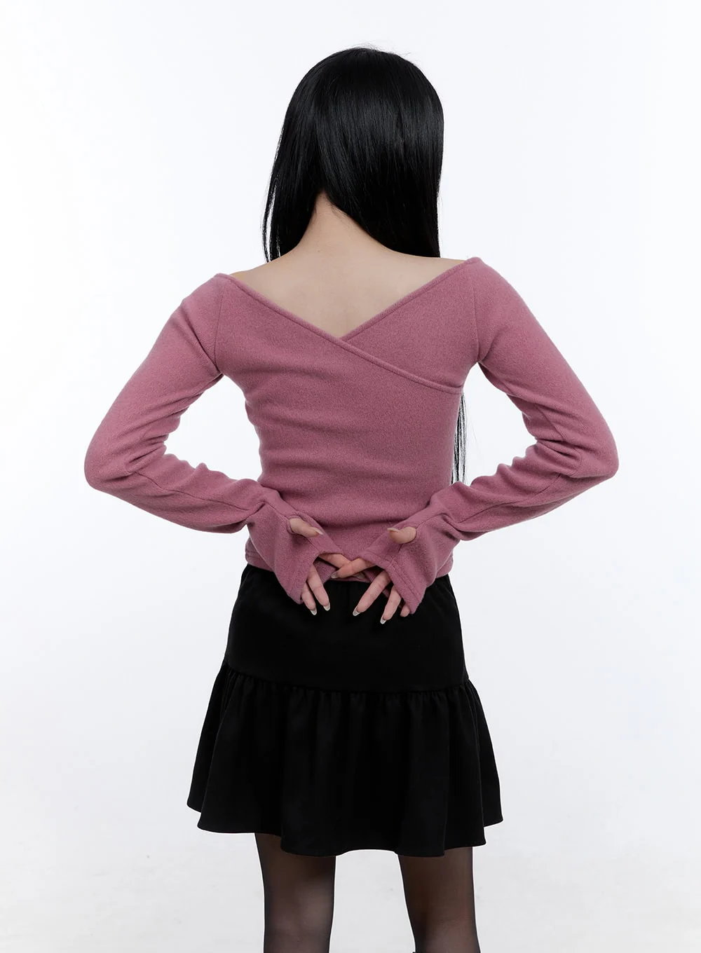 Sweetheart Neck Long Sleeve Top CD419 - Image 5