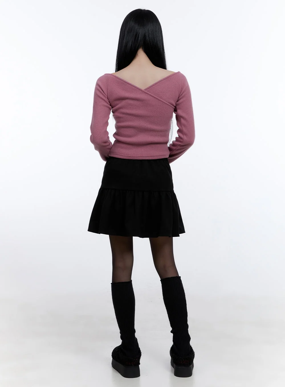 Sweetheart Neck Long Sleeve Top CD419 - Image 6