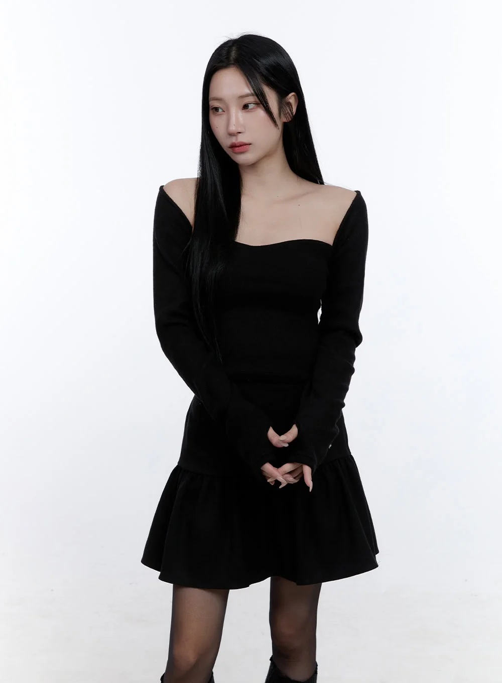 Sweetheart Neck Long Sleeve Top CD419 - Image 8