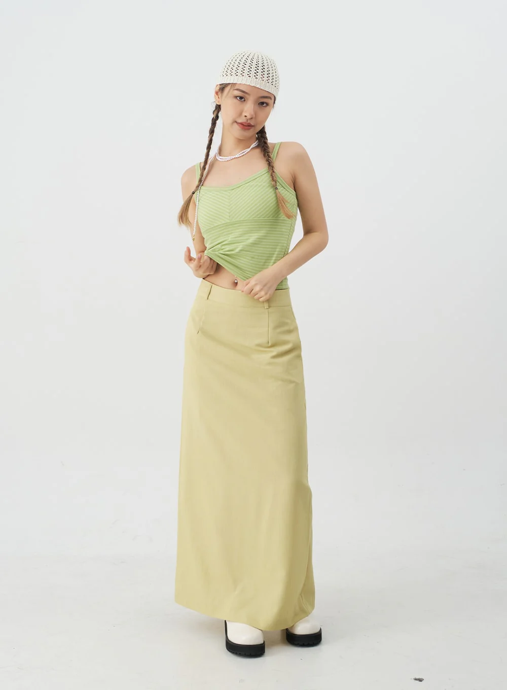 Tailored Maxi Skirt CJ08 - Image 12