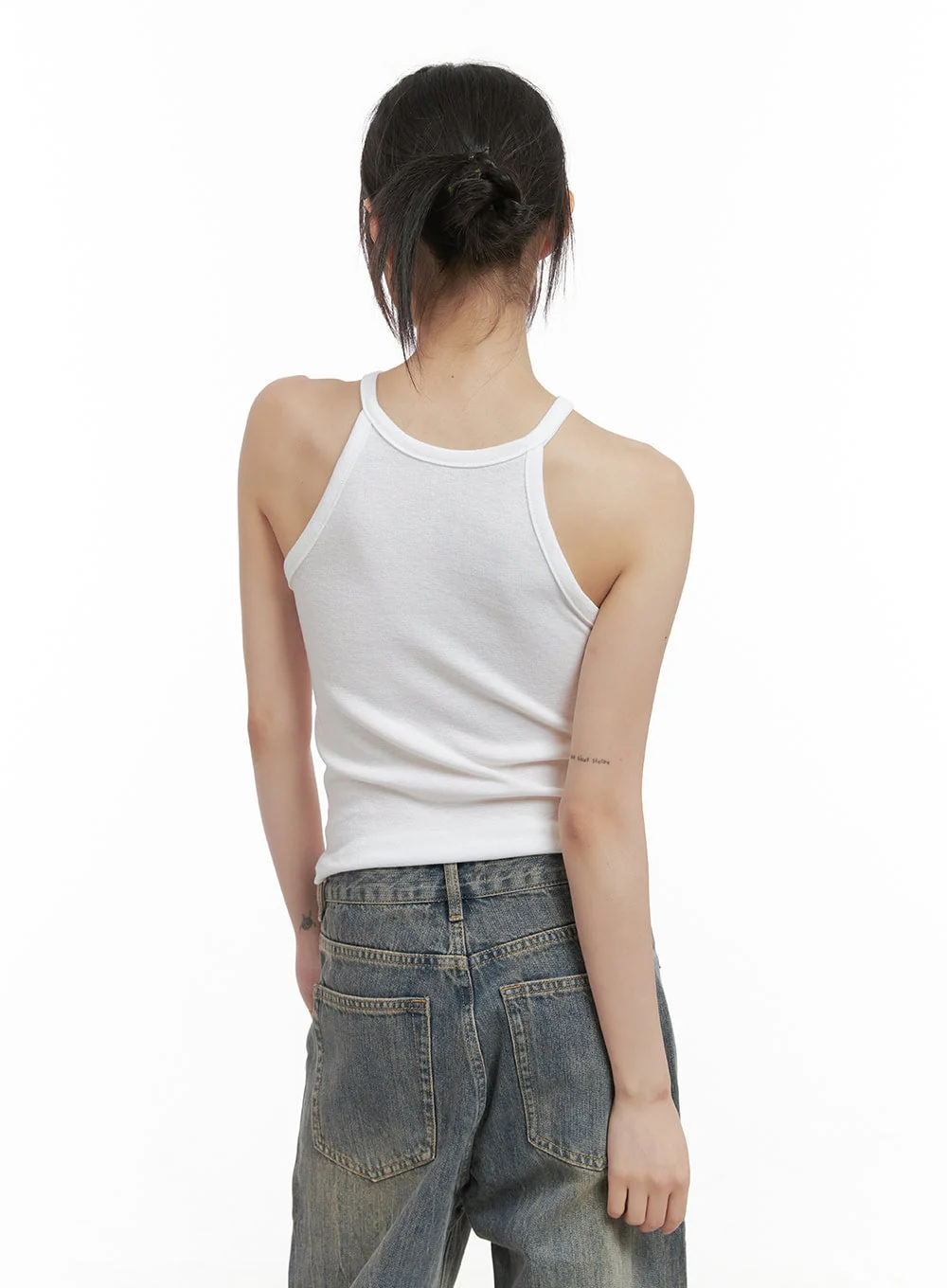 Tailored Solid Sleeveless Top CS412 - Image 5