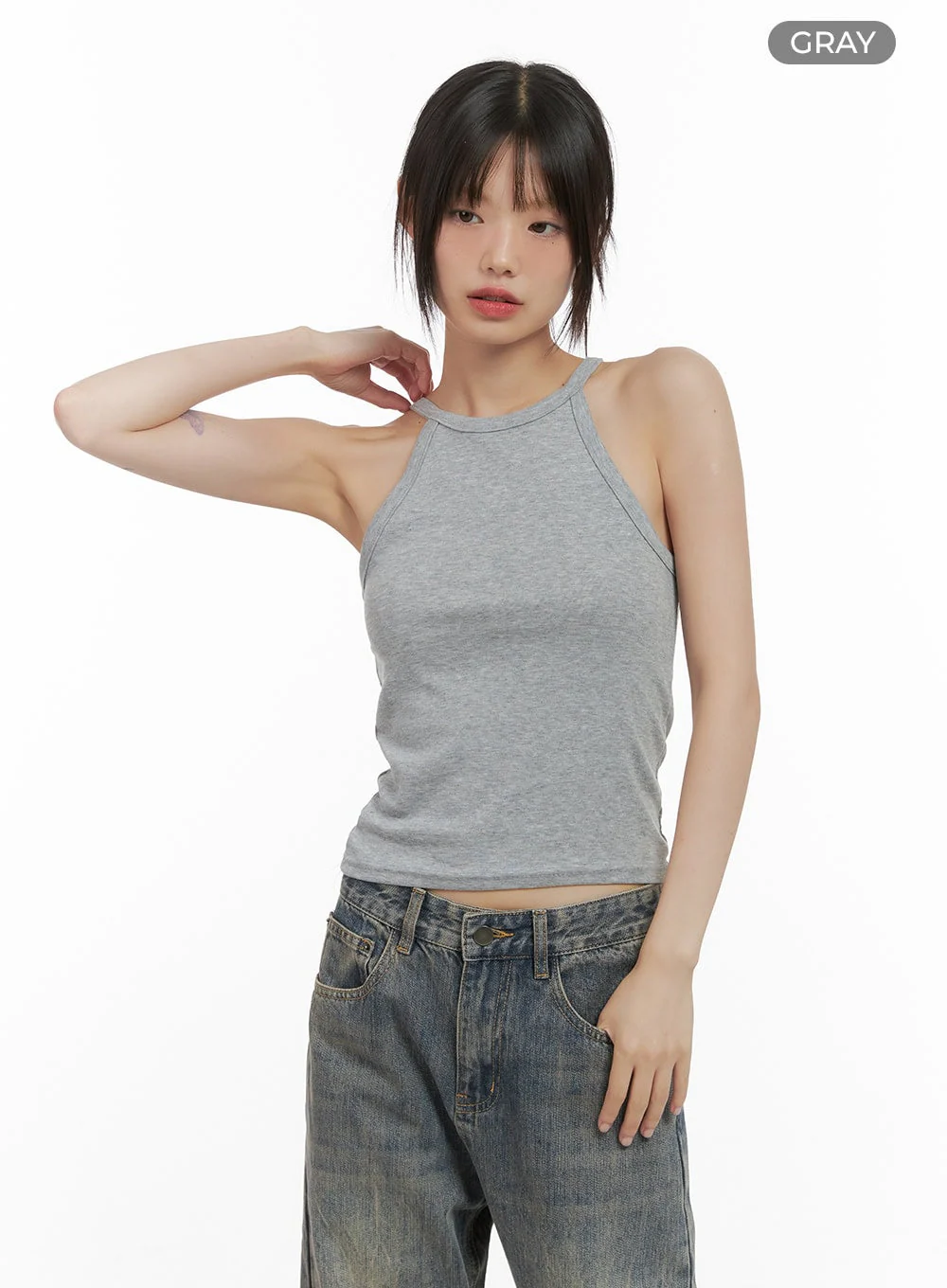 Tailored Solid Sleeveless Top CS412 - Image 6
