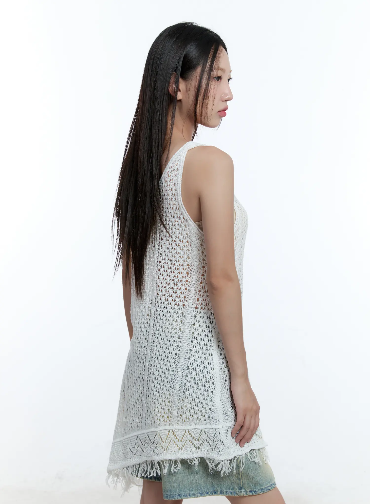 Tassel Asymmetric Midi Dress CU527 - Image 7