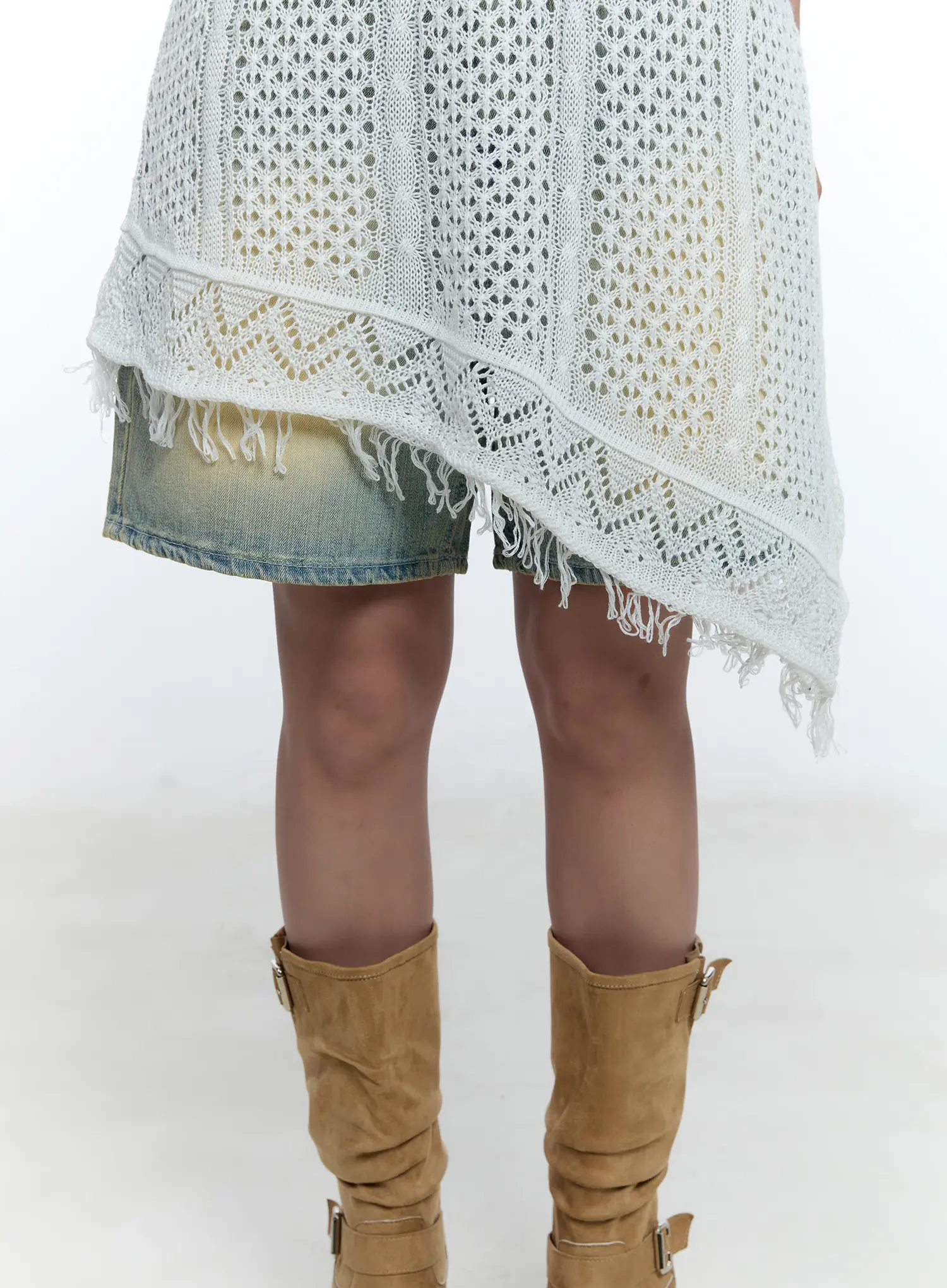 Tassel Asymmetric Midi Dress CU527 - Image 9