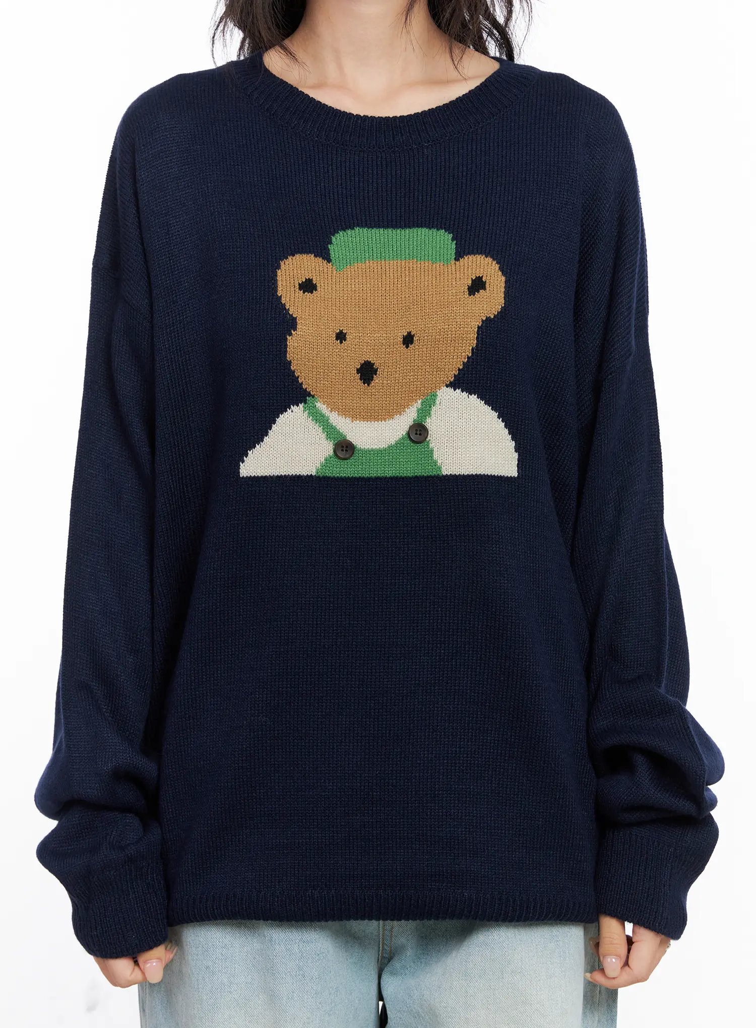 Teddy Graphic U-Neck Sweater CO508 - Image 4