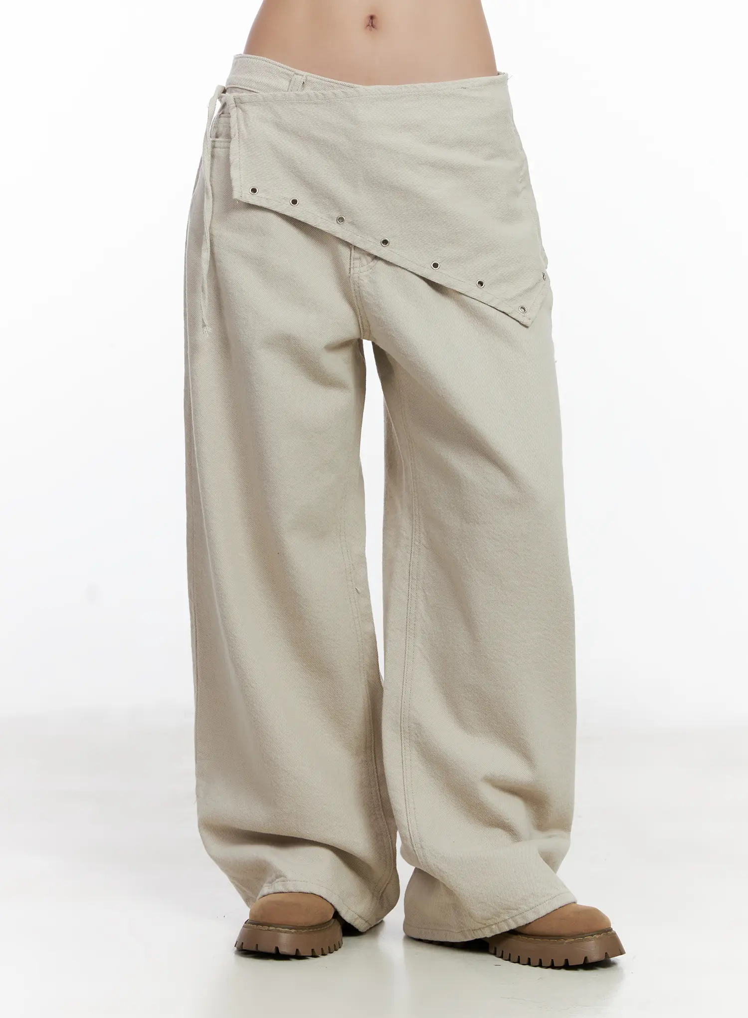 Terry Scarf Layered Pants CJ530 - Image 10