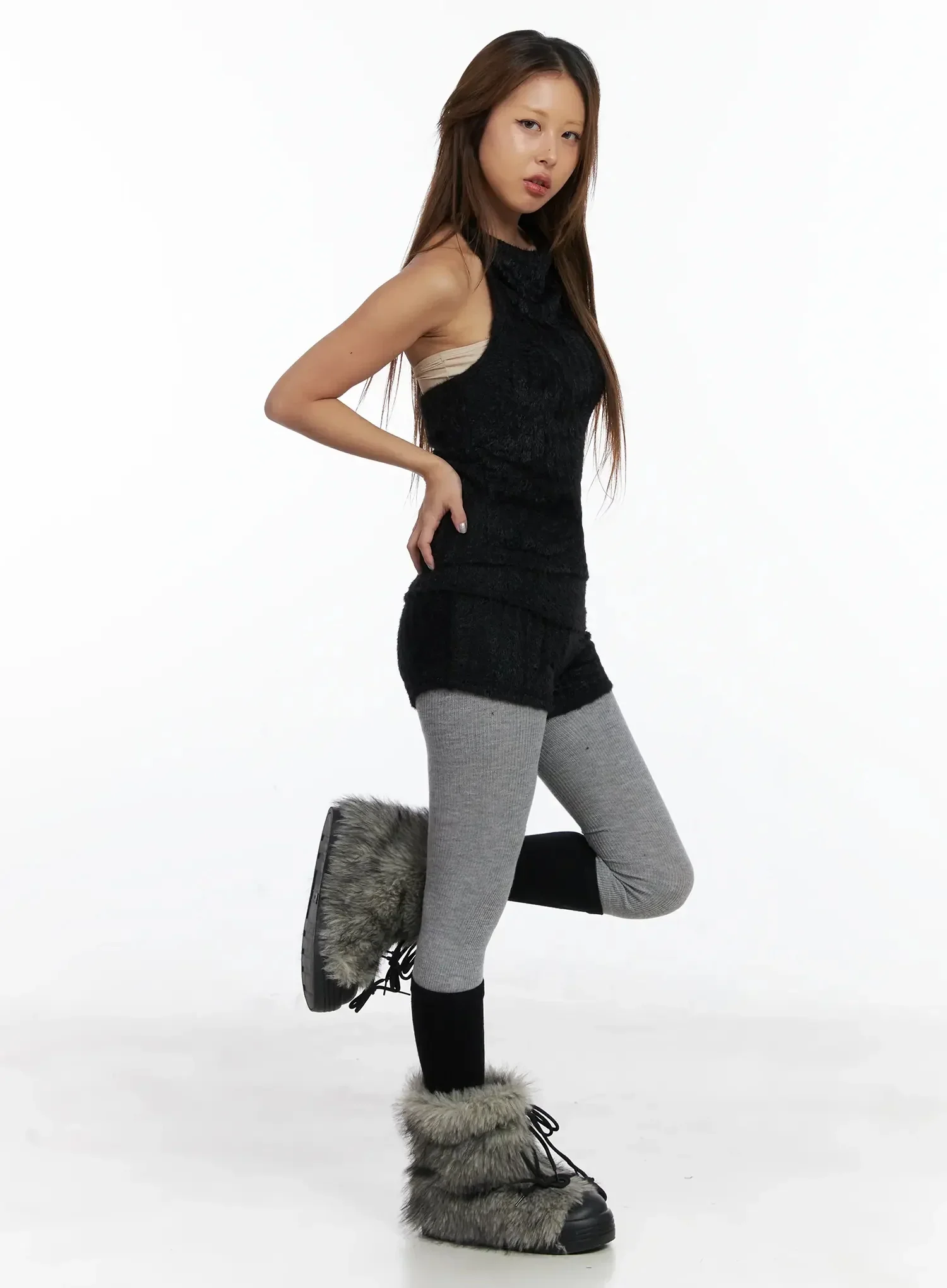 Textured Knit Turtleneck Top IN528 - Image 10