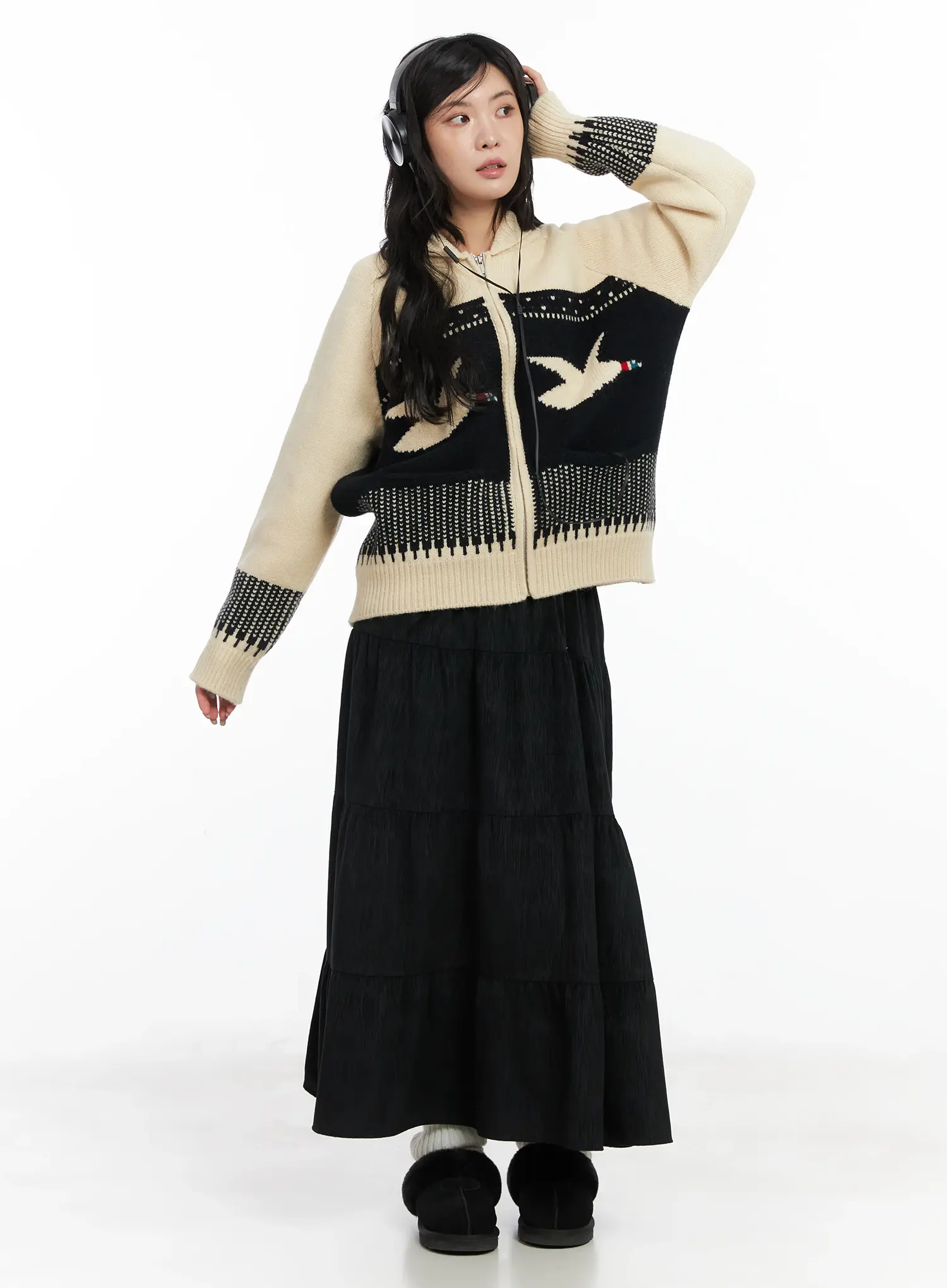 Tiered Corduroy Maxi Skirt CD502 - Image 6