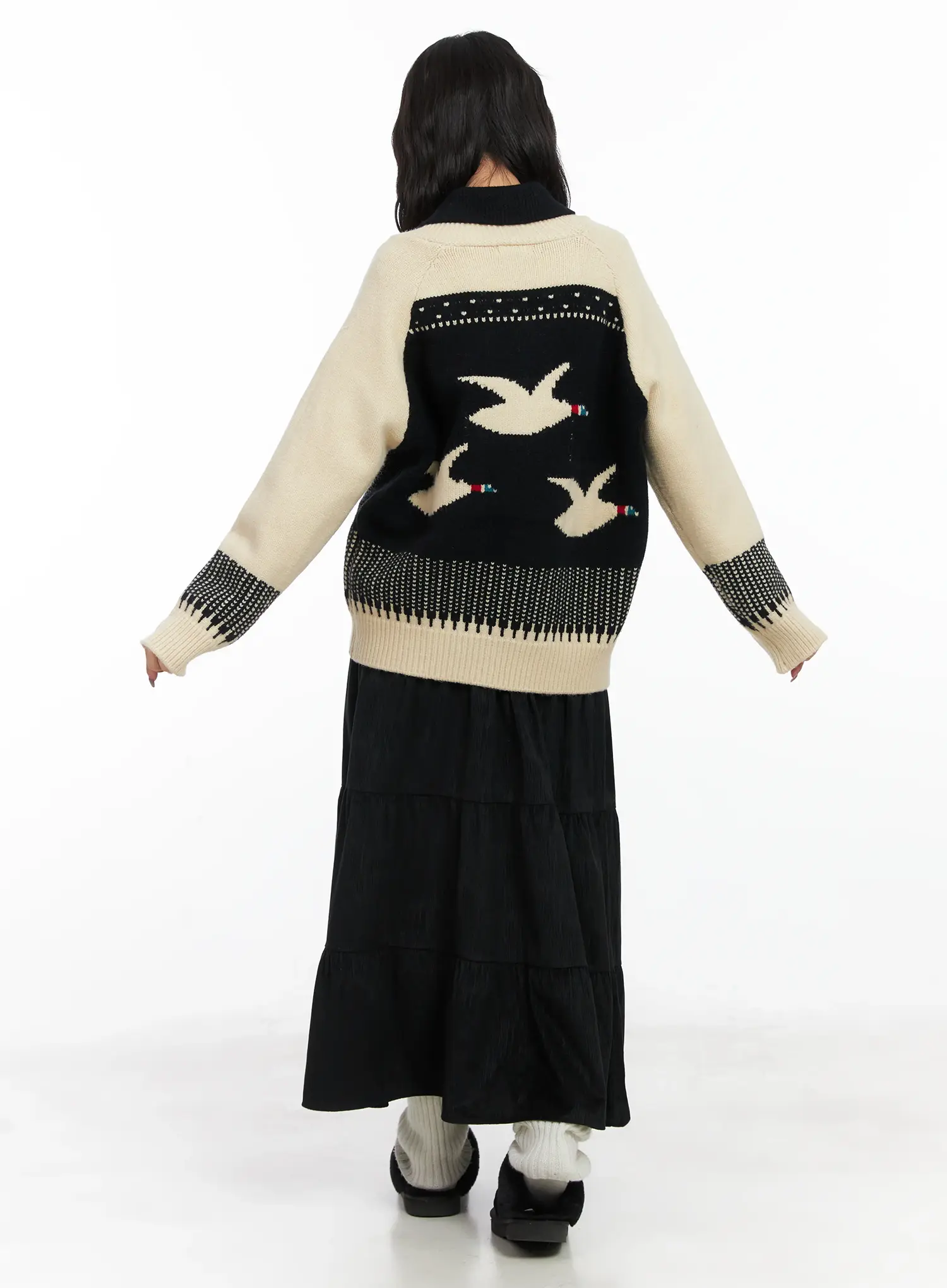 Tiered Corduroy Maxi Skirt CD502 - Image 8